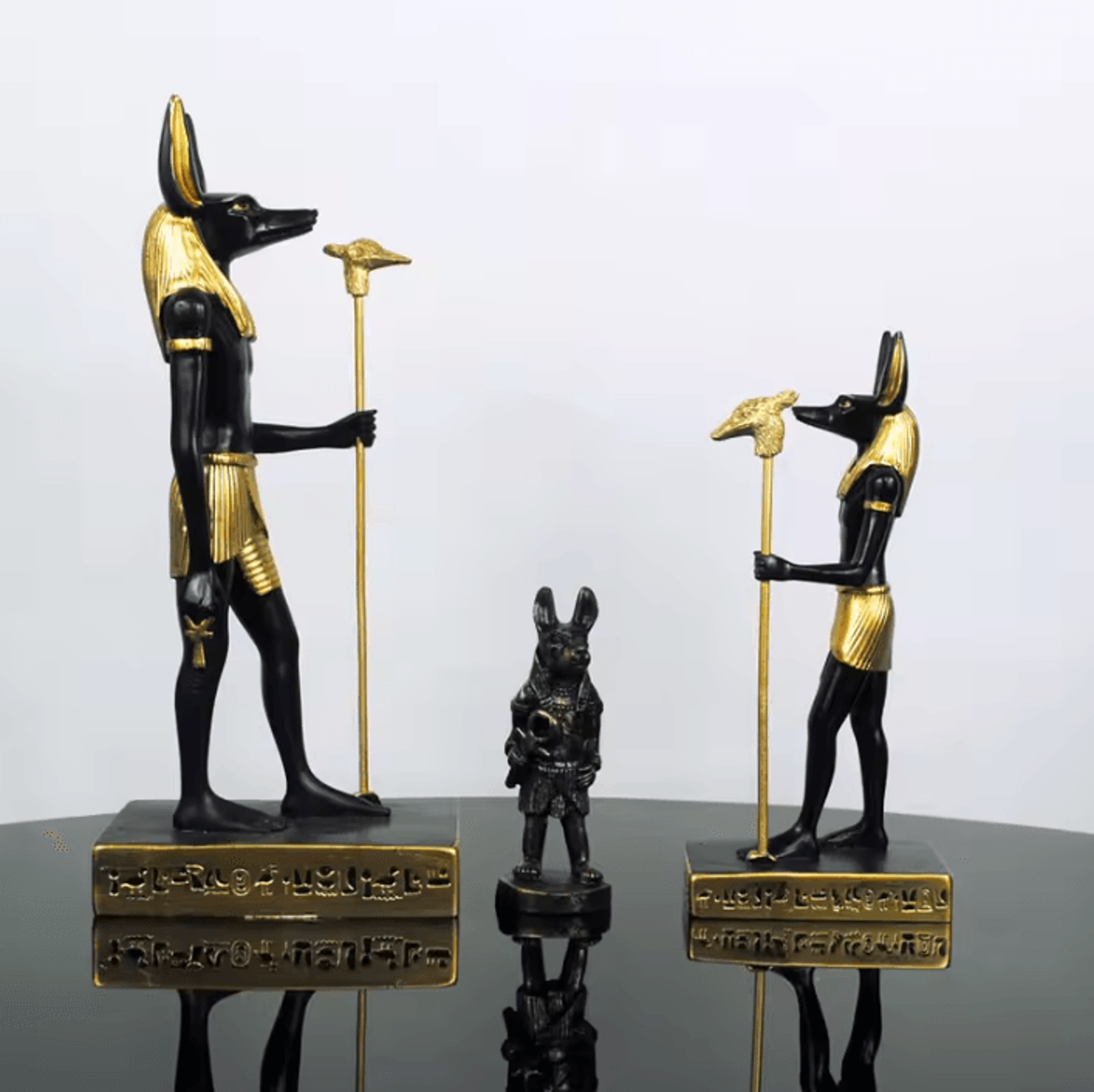 egyptian anubis statue resin jackal pharaoh sculpture decorative home ornament