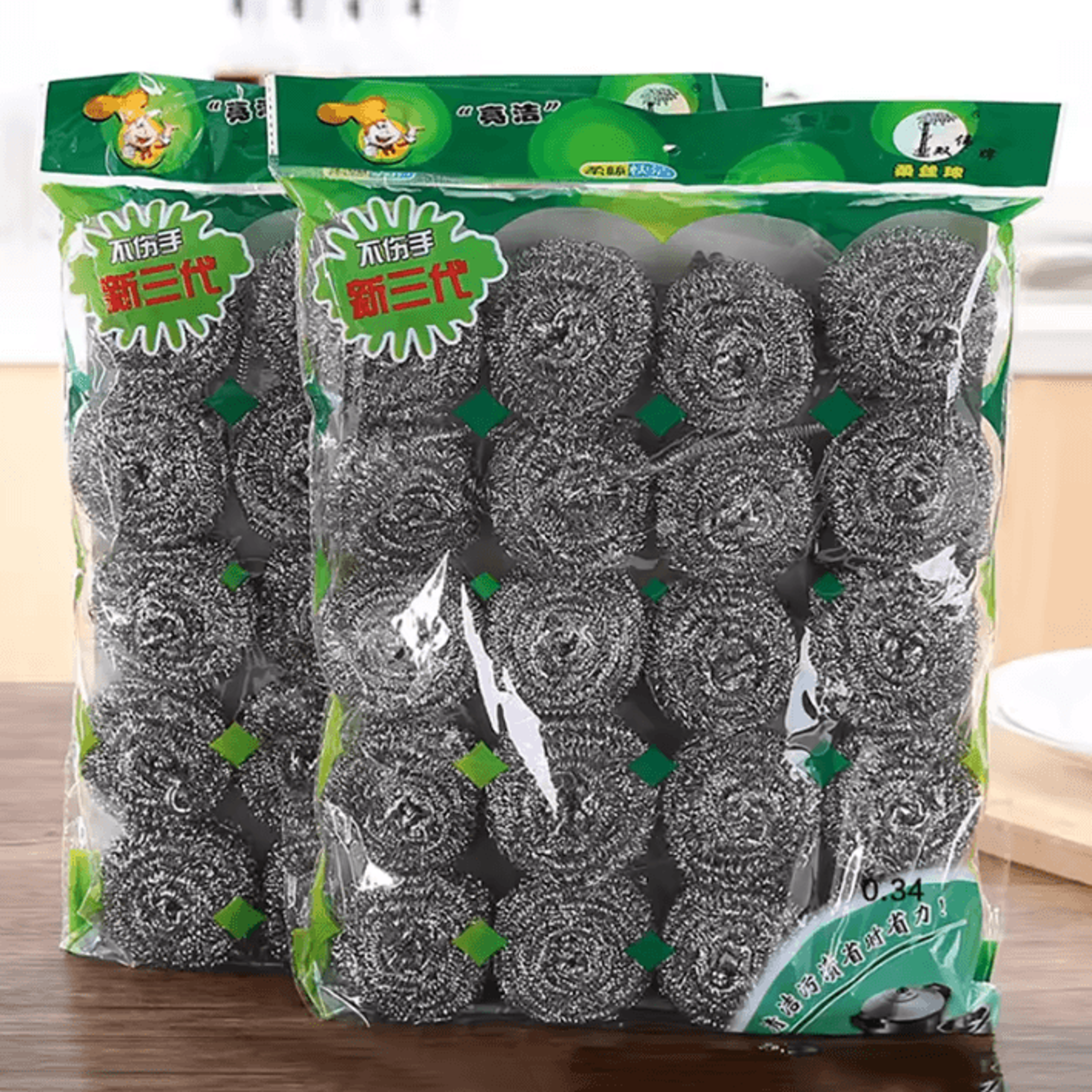 20-pack steel wool scrub pads heavy-duty dishwashing and kitchen cleaning scouring pads
