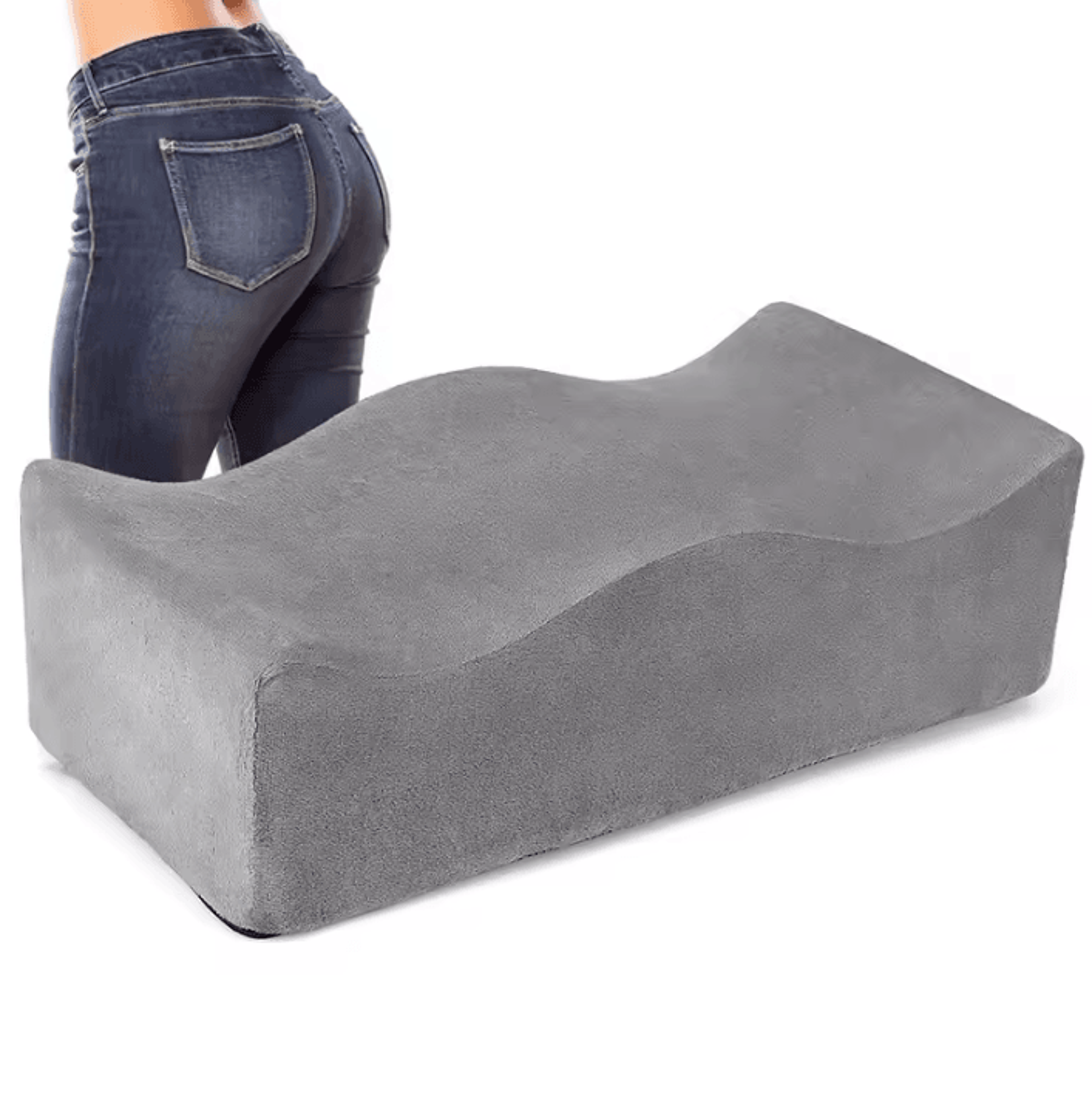 ergonomic memory foam seat cushion non-slip hip support cushion with foot rest for home and office