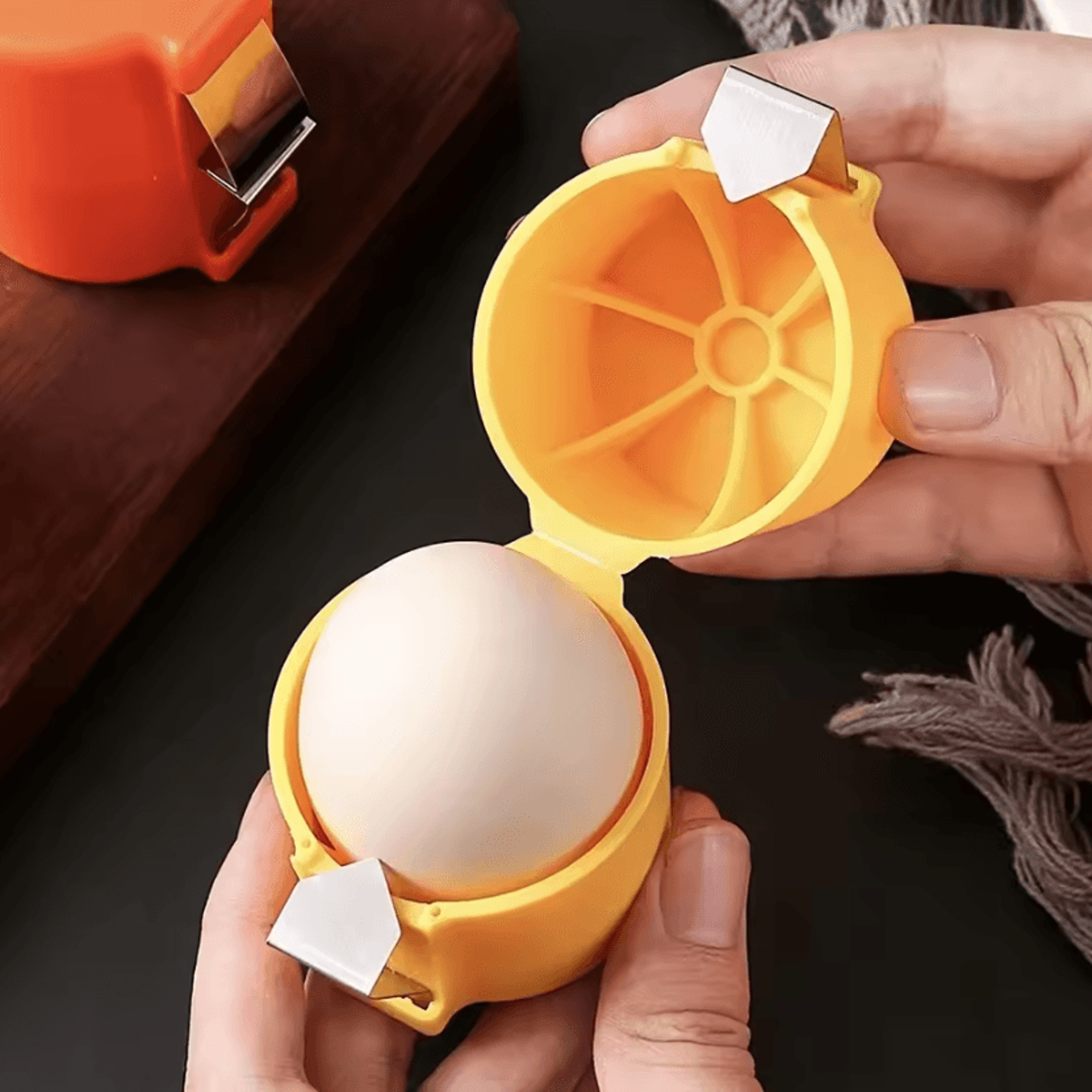 portable egg cracker tool quick egg opener and shell remover kitchen gadget