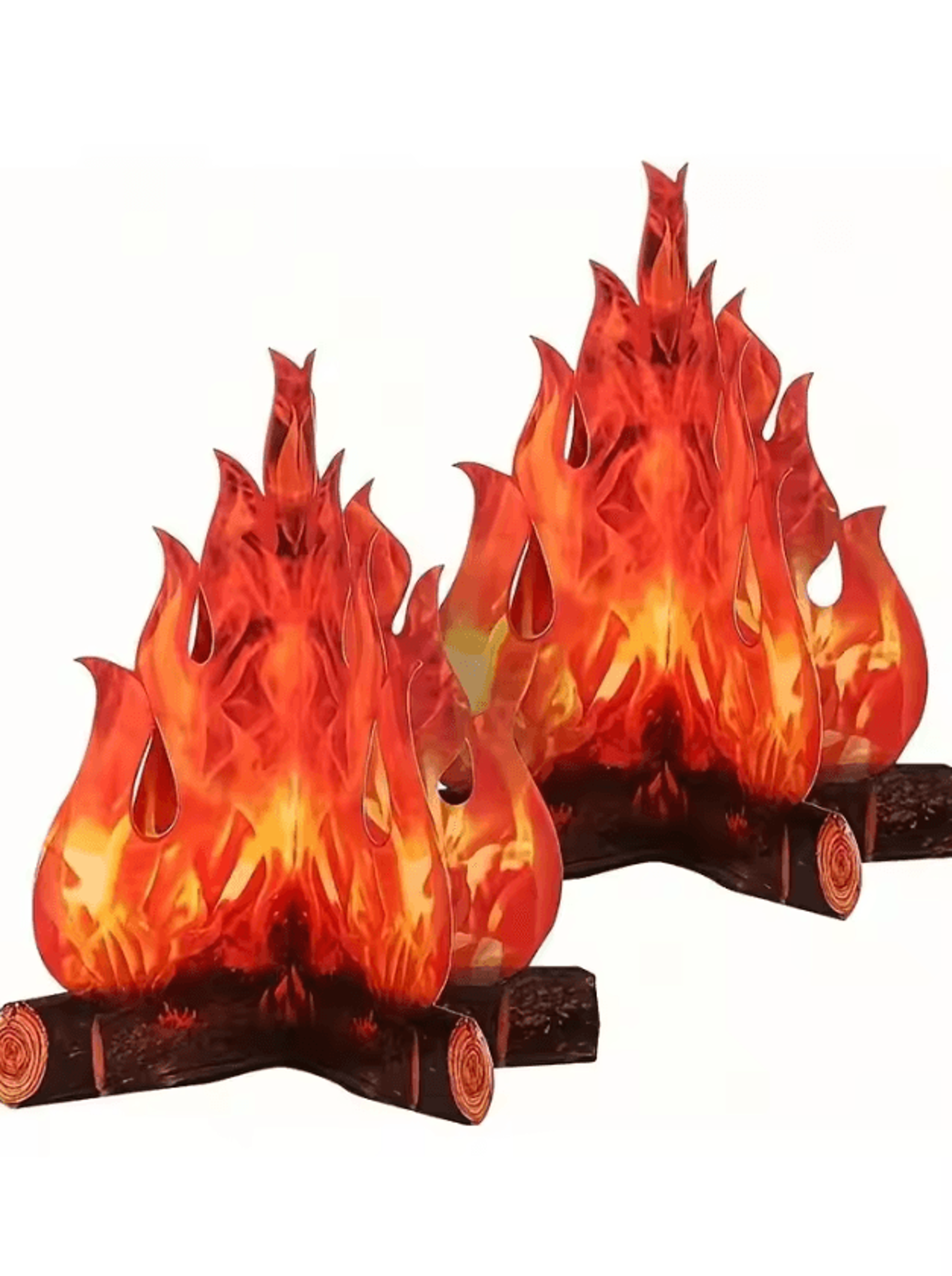3d halloween bonfire centerpiece artificial fire cardboard table decoration