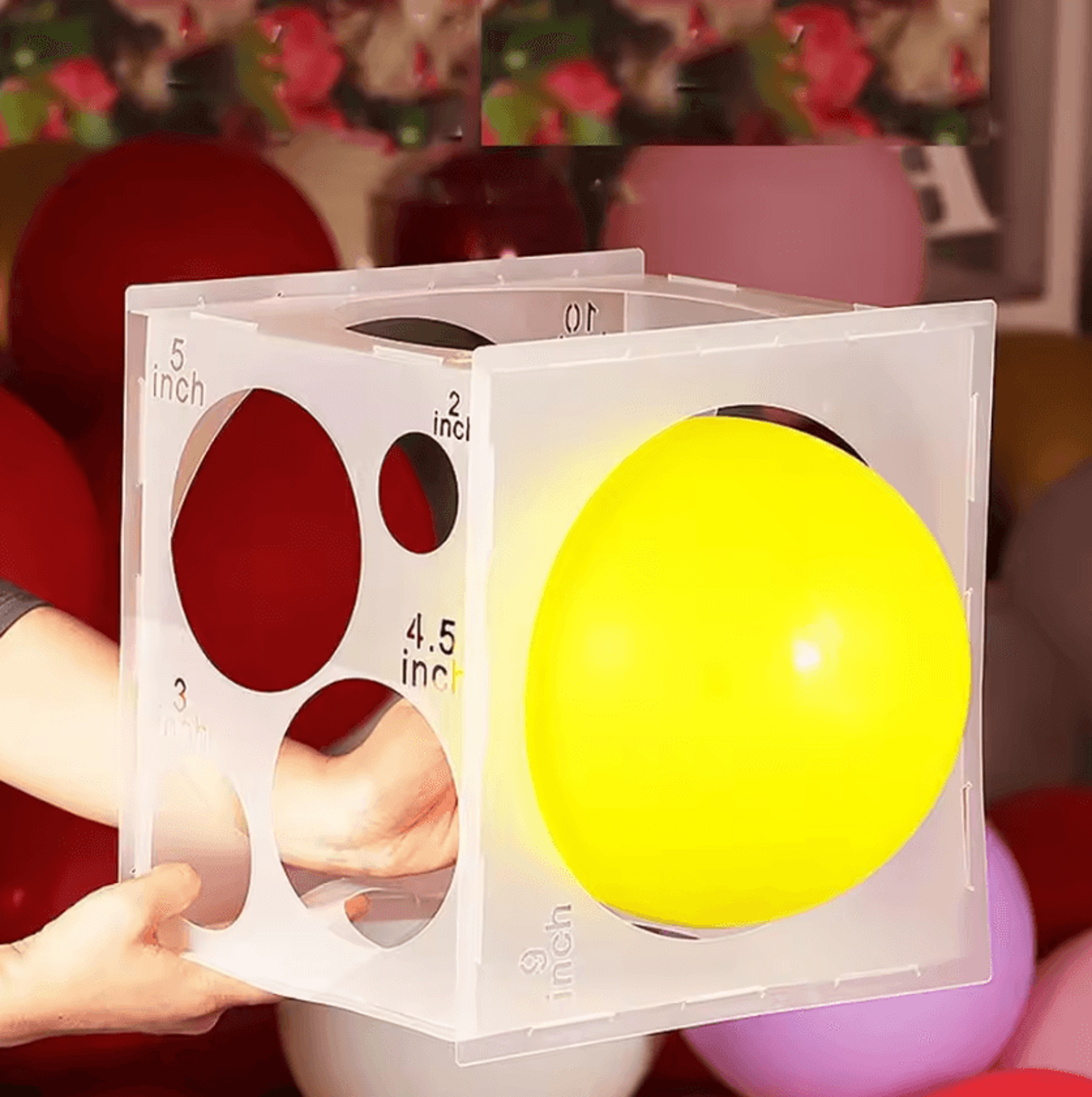collapsible balloon sizer box reusable balloon measurement tool for perfect party decorations