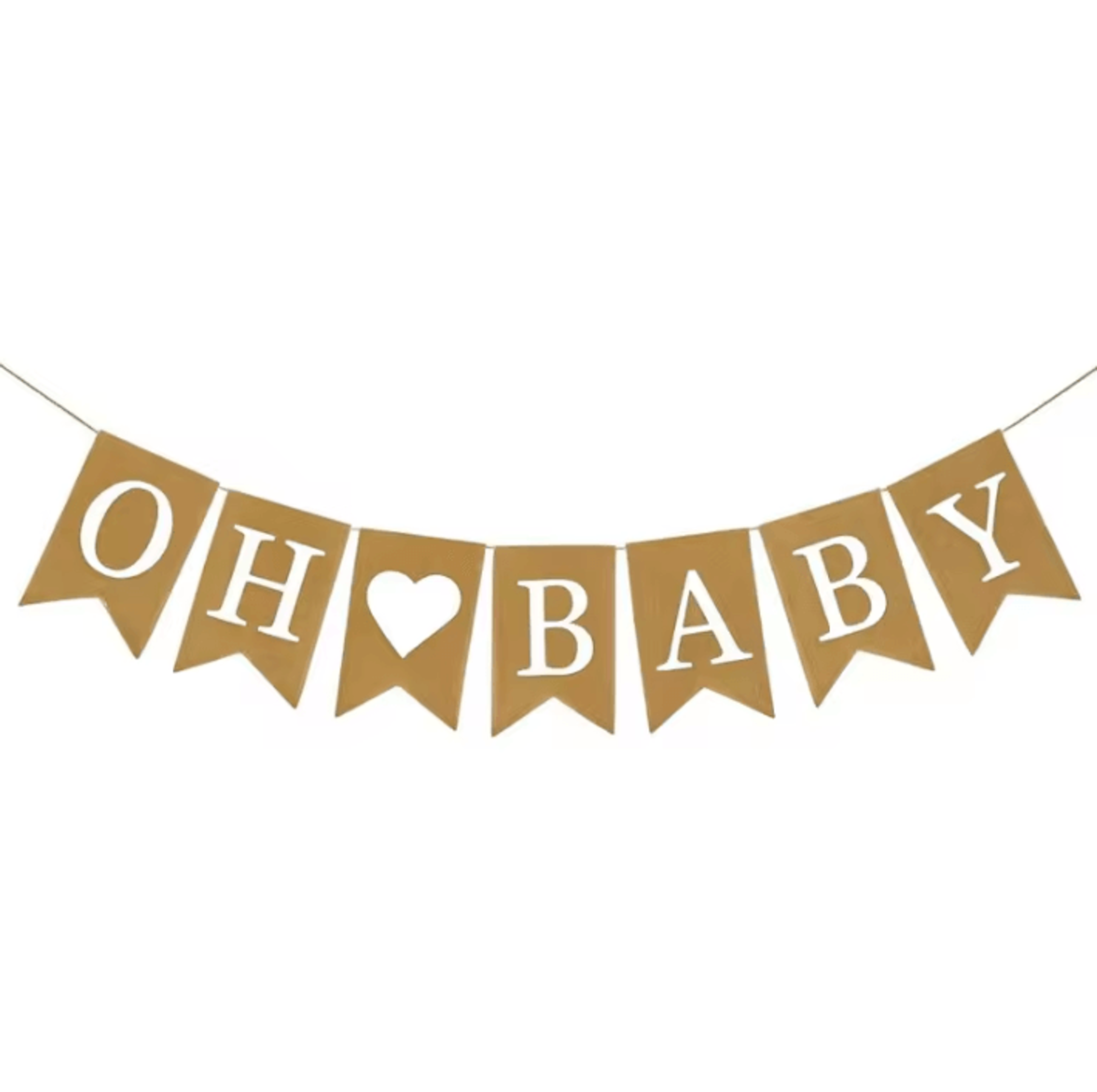 oh baby burlap banner rustic baby shower decoration for gender reveal parties