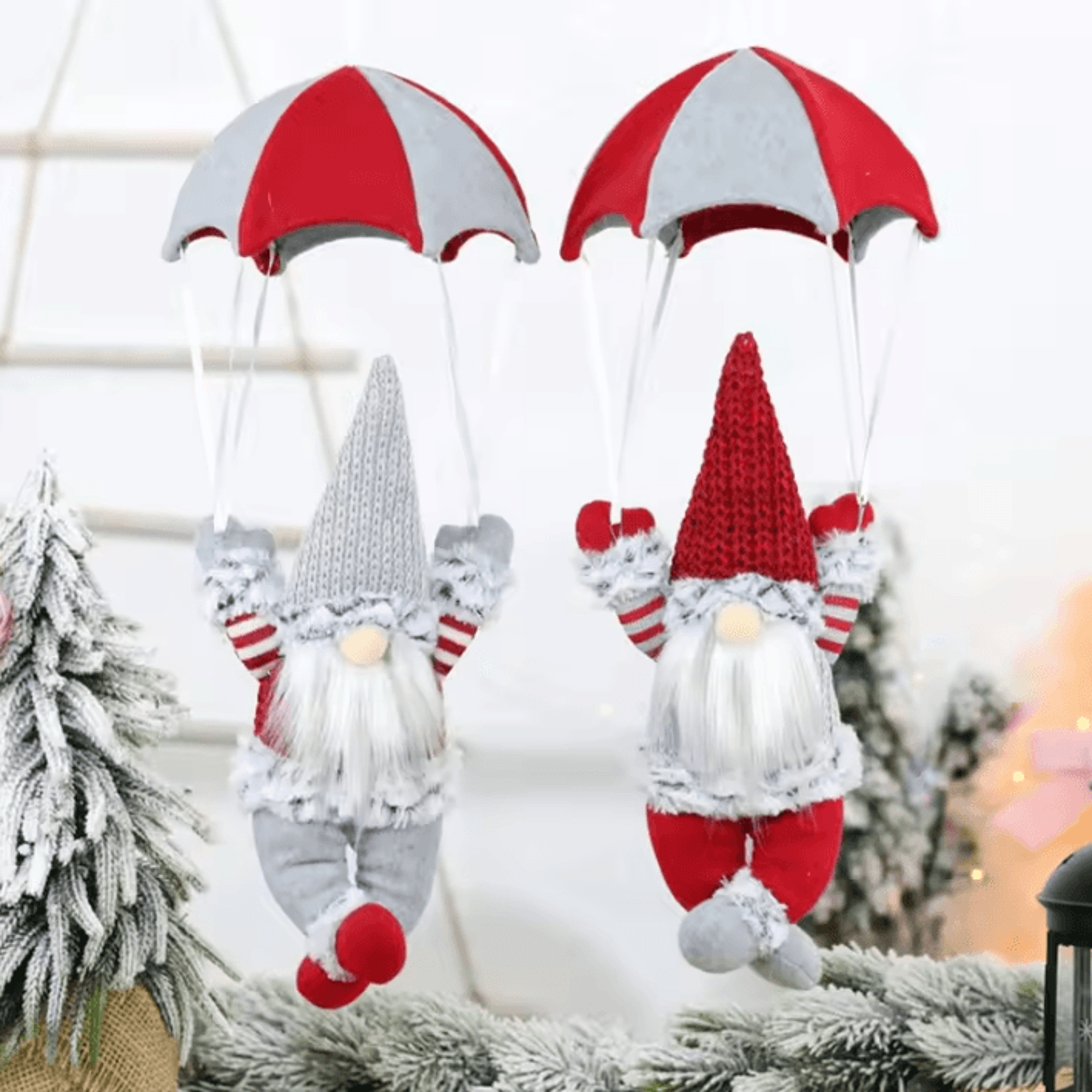 santa elf hat plush christmas decoration wall hanging ornament for holiday home decor