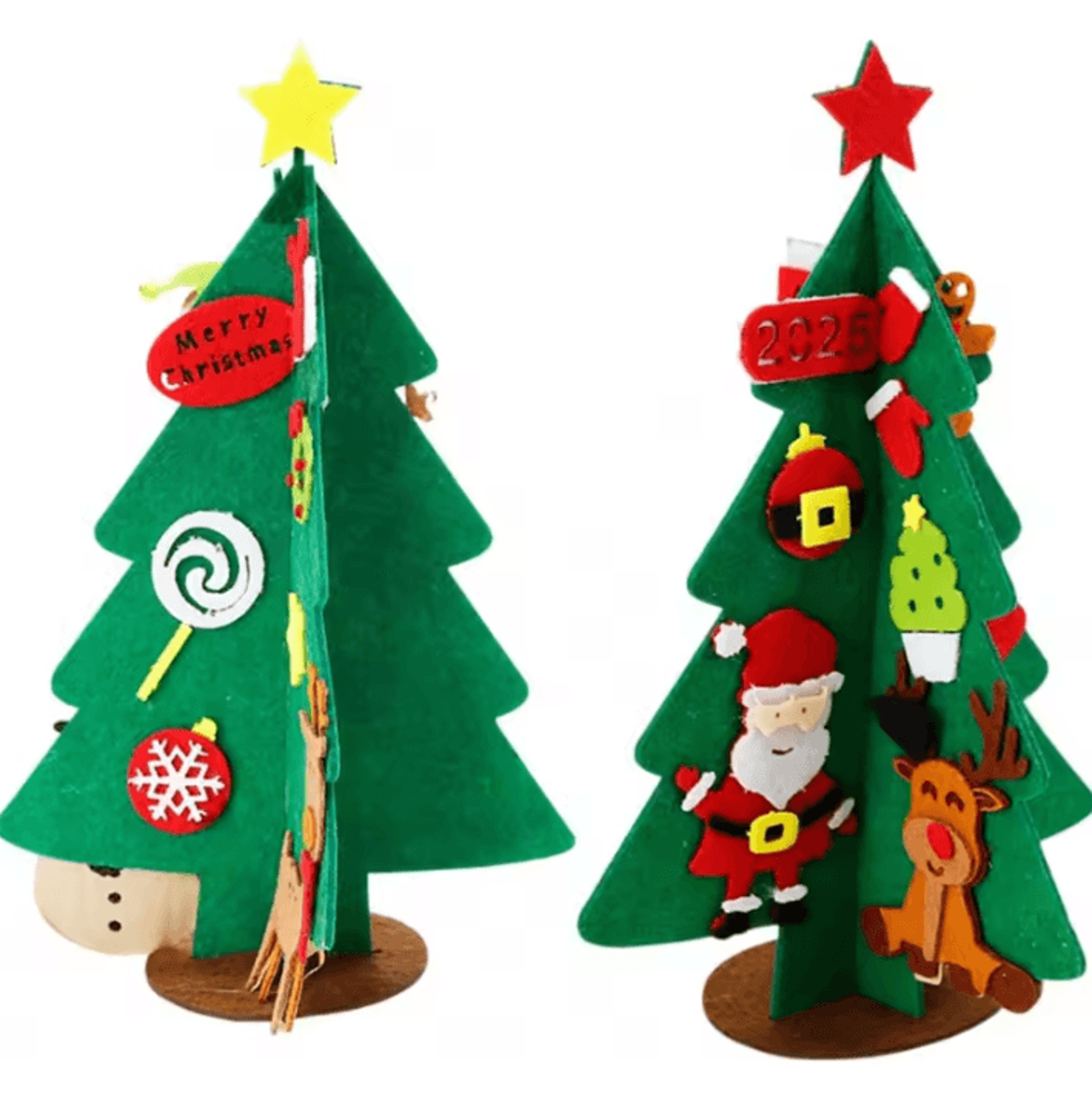 diy felt christmas tree activity kit tabletop holiday decoration for kids and home