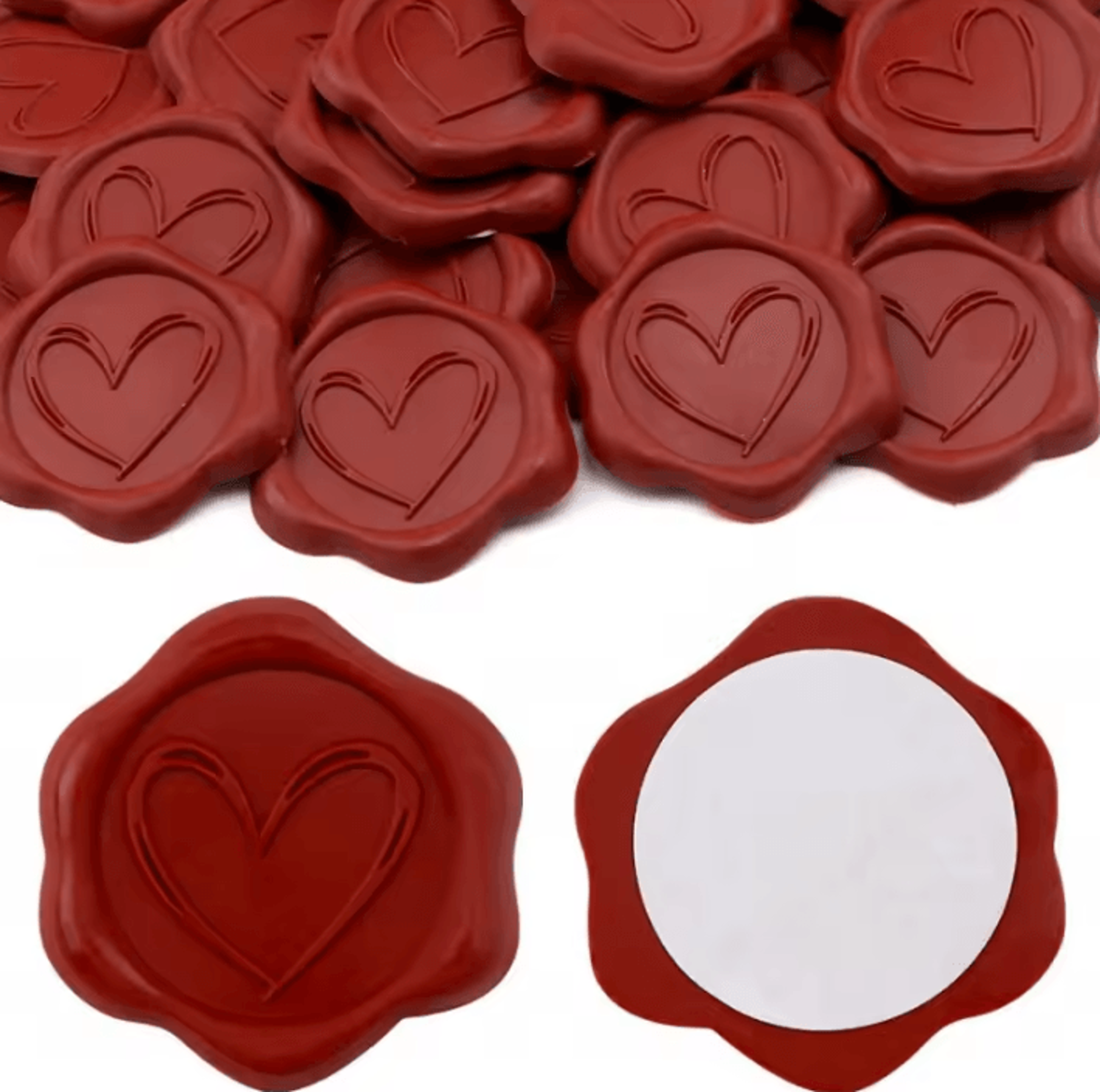 heart wax seal stickers self adhesive envelope seals for wedding invitations and party favors
