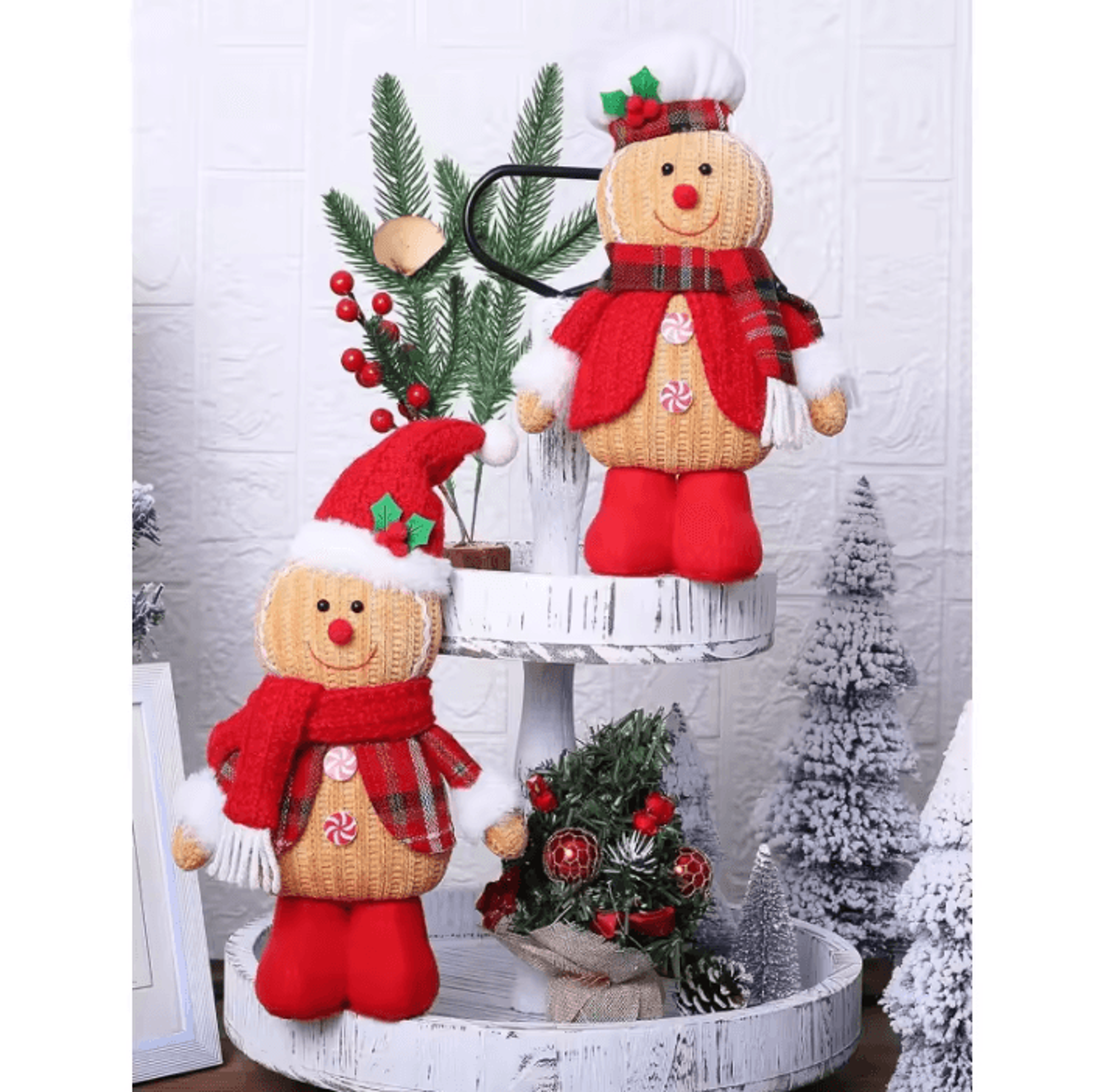 christmas gingerbread plush doll holiday pillow decoration