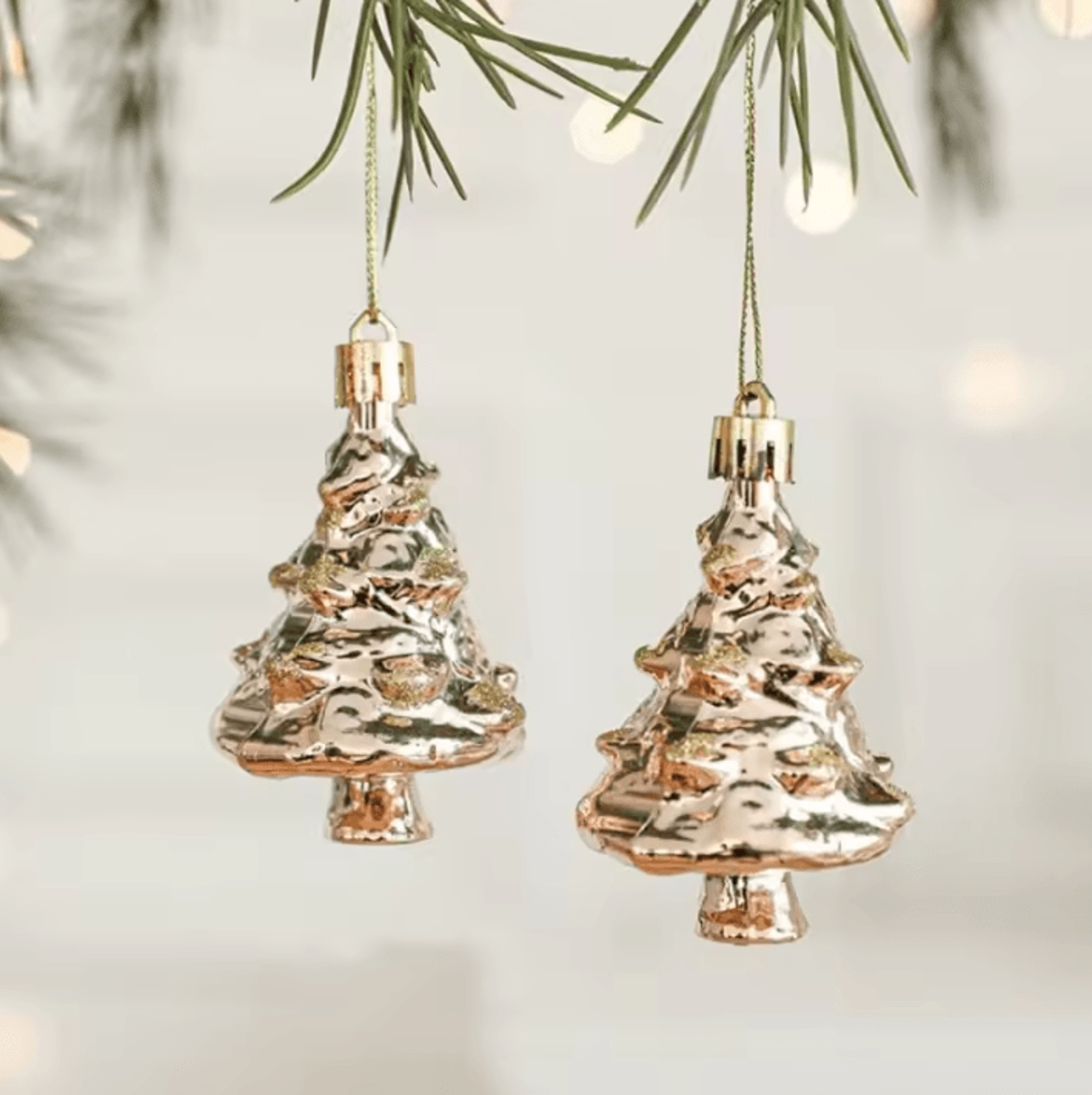 christmas hanging ornaments plastic tree decorations set