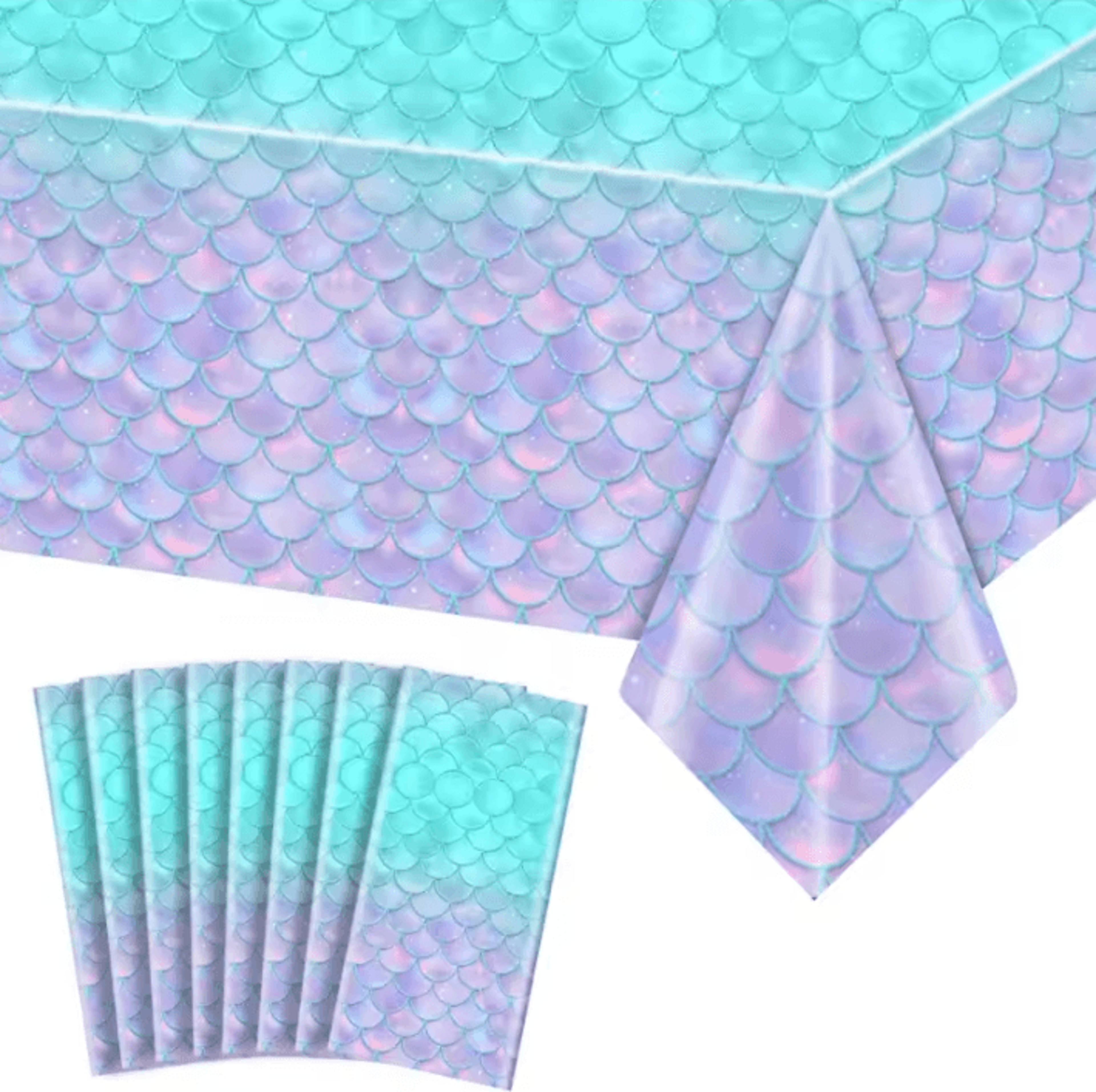 mermaid tablecloth birthday party table cover for girls and baby shower decorations
