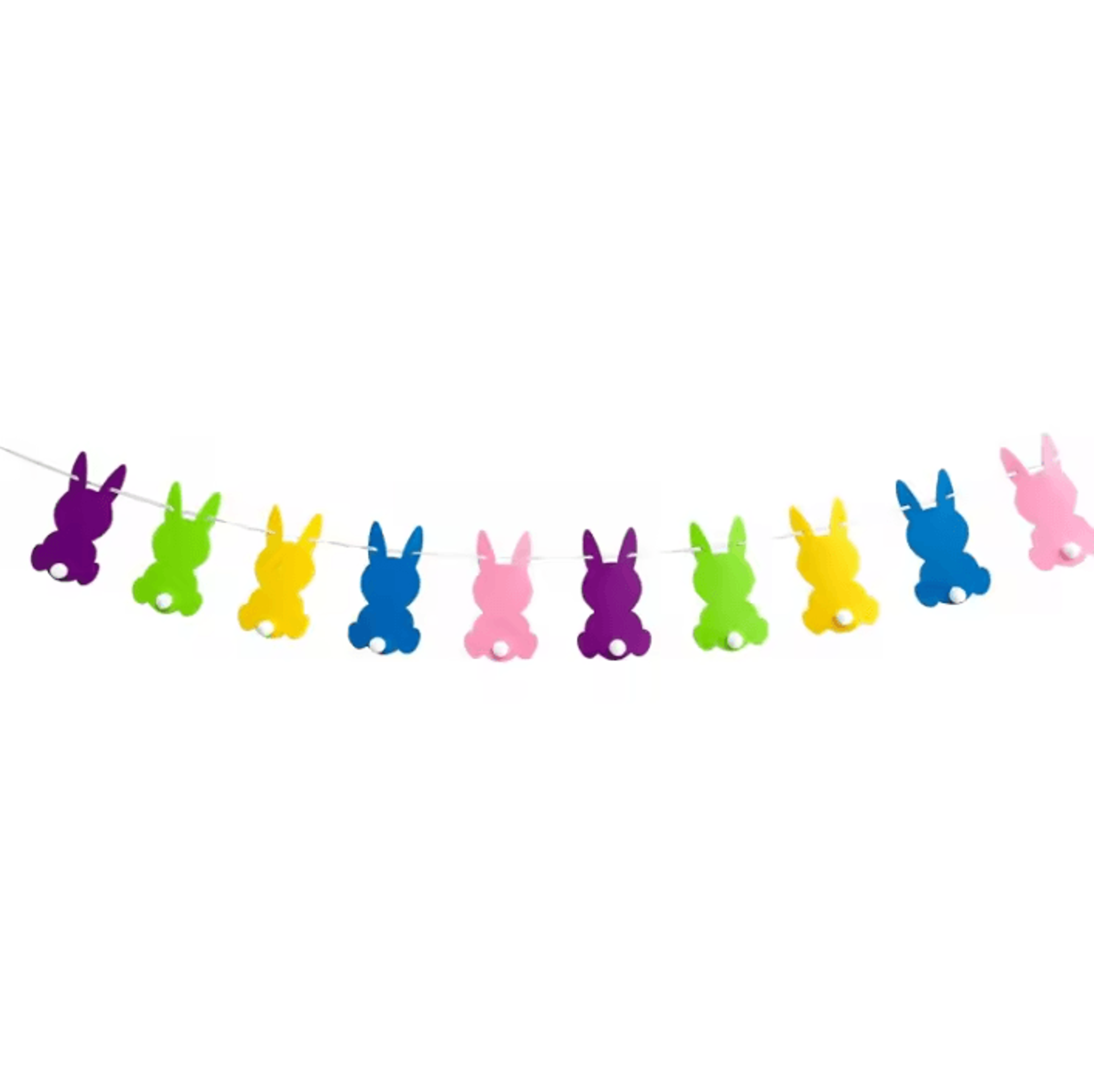 easter bunny felt banner rabbit tail garland for holiday party decorations