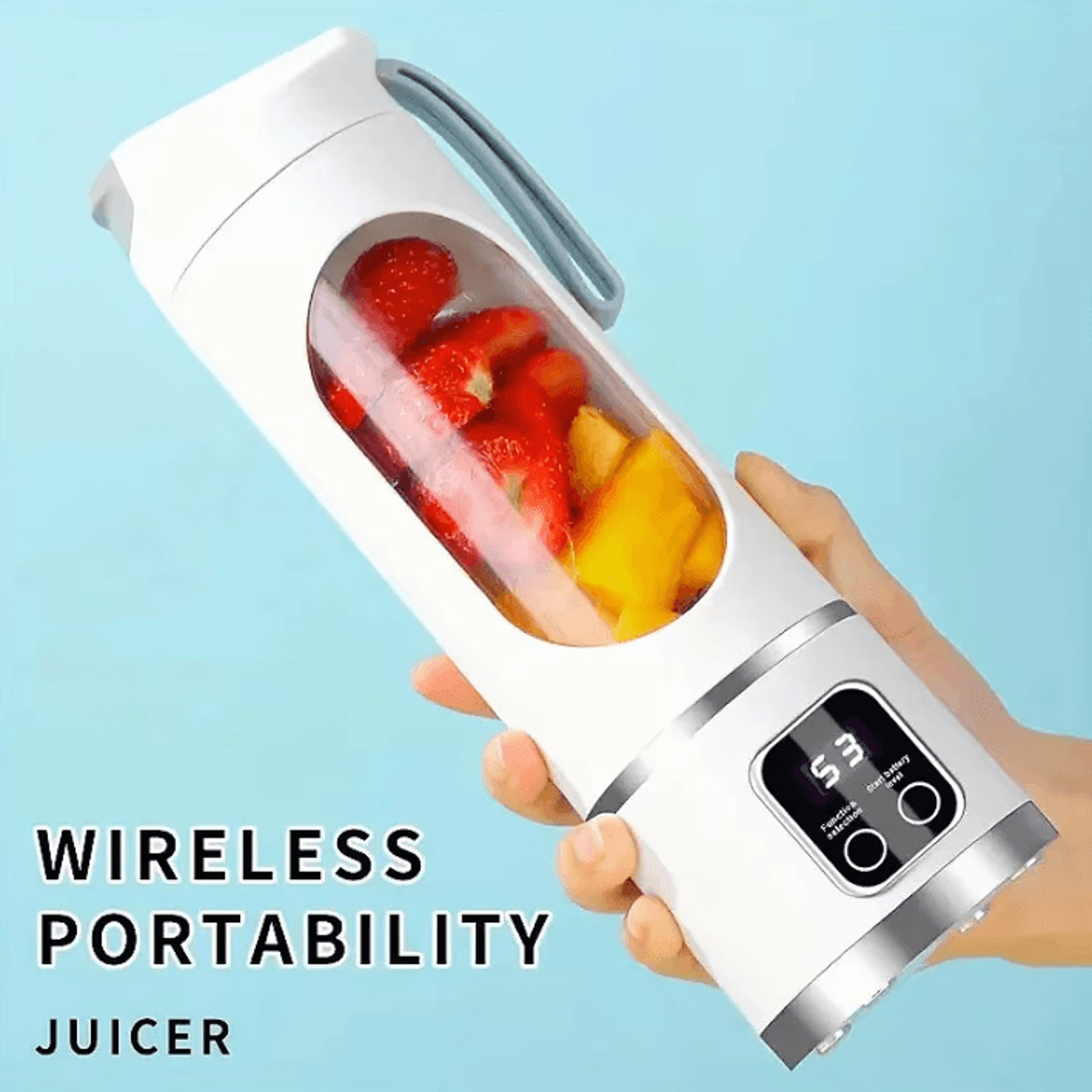 portable electric blender – portable blender with 8 blades for smoothies, shakes & fresh juice