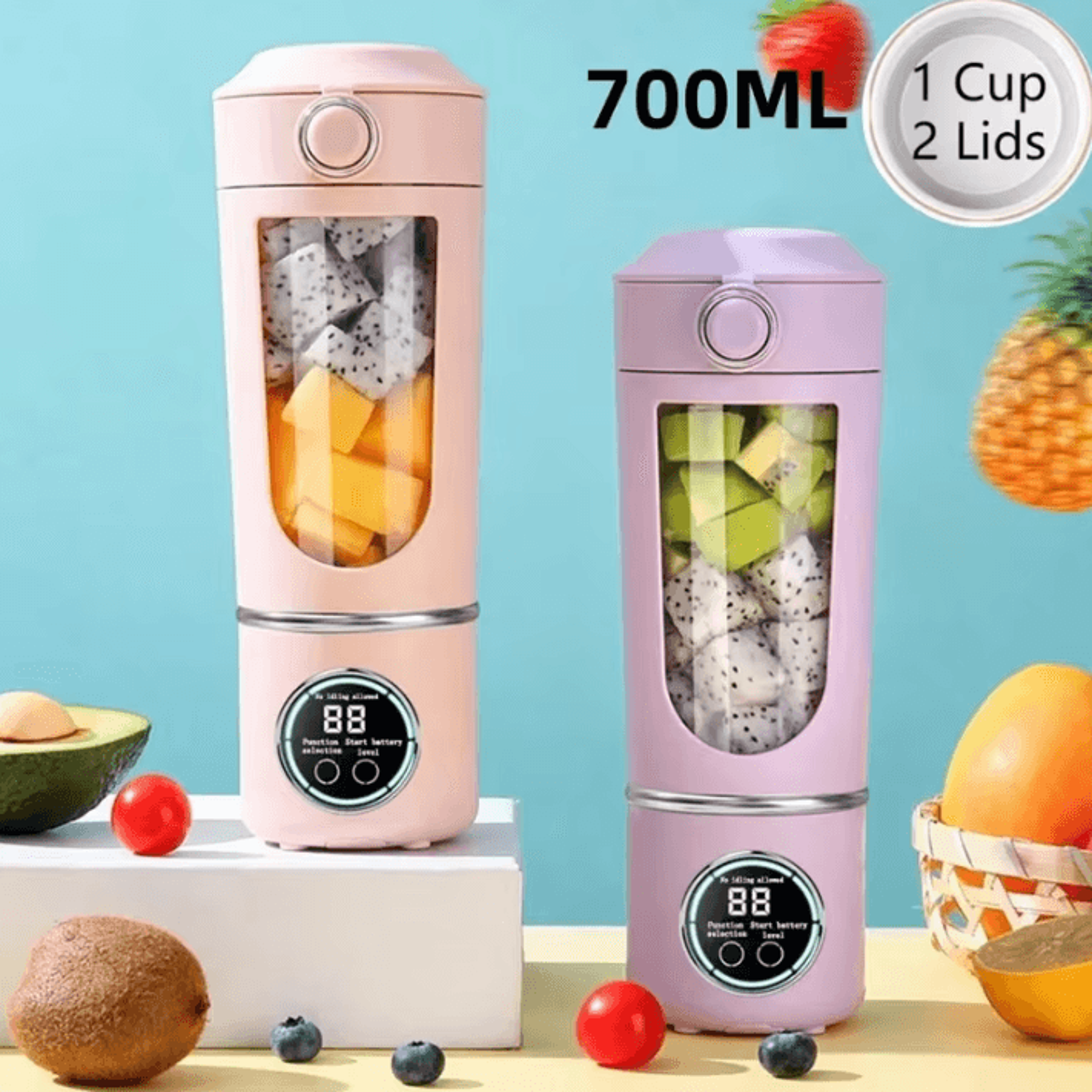 700ml portable juice blender – portable blender with 12 blades for smoothies, shakes & fresh juice