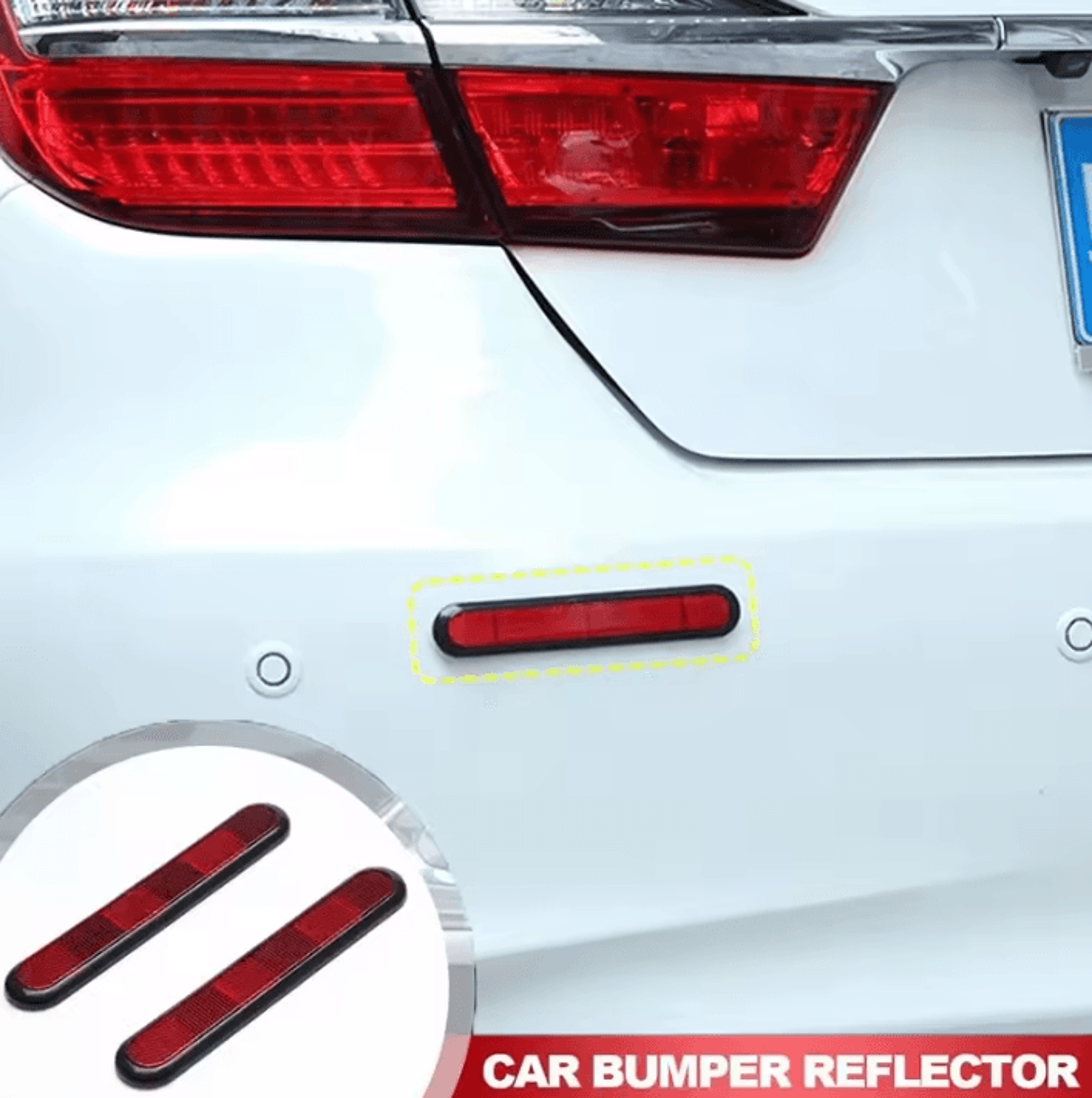 2-piece reflective safety stickers – reflective car reflectors for cars, motorcycles & bikes