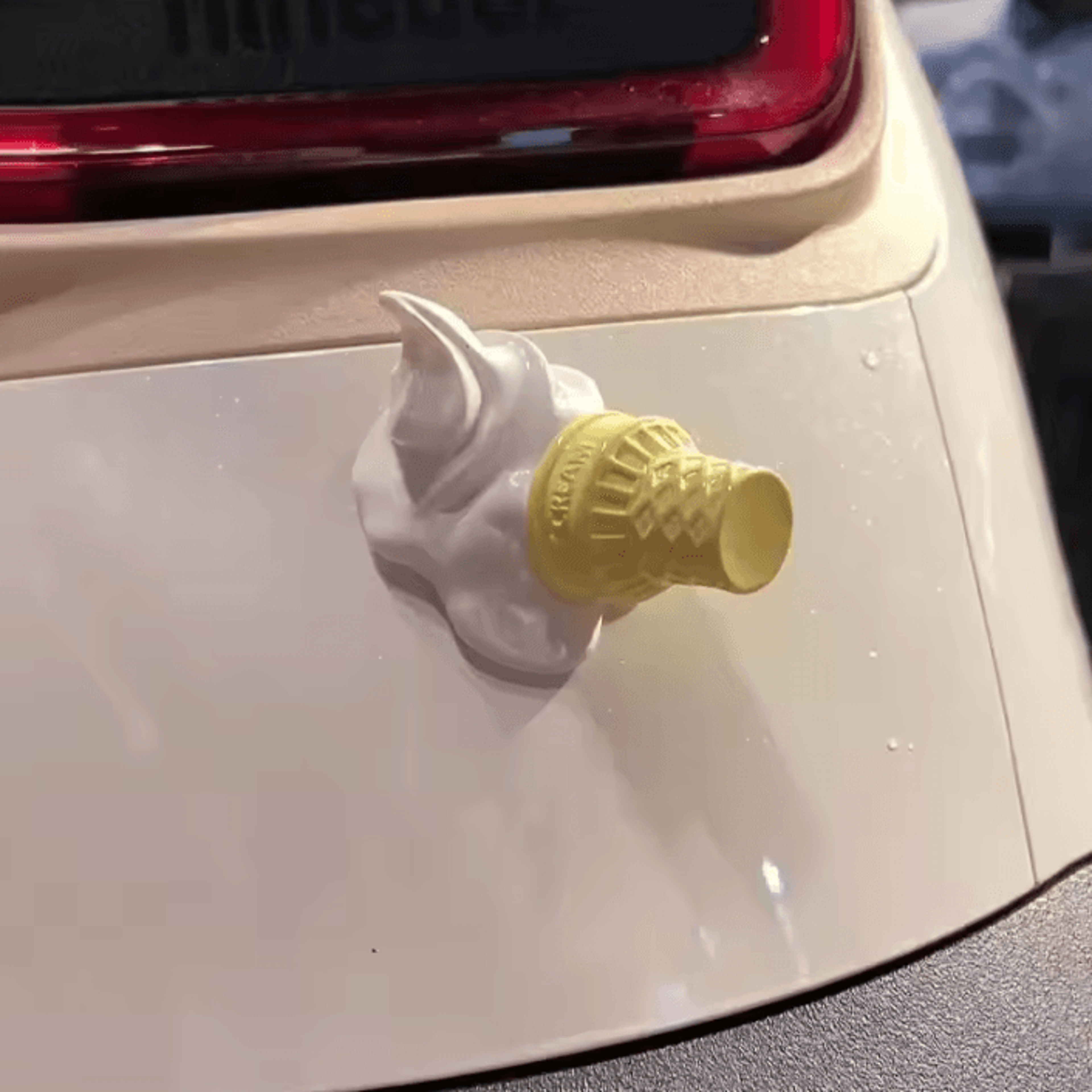 cute ice cream cone car ornament – car dashboard decoration for a fun & playful interior