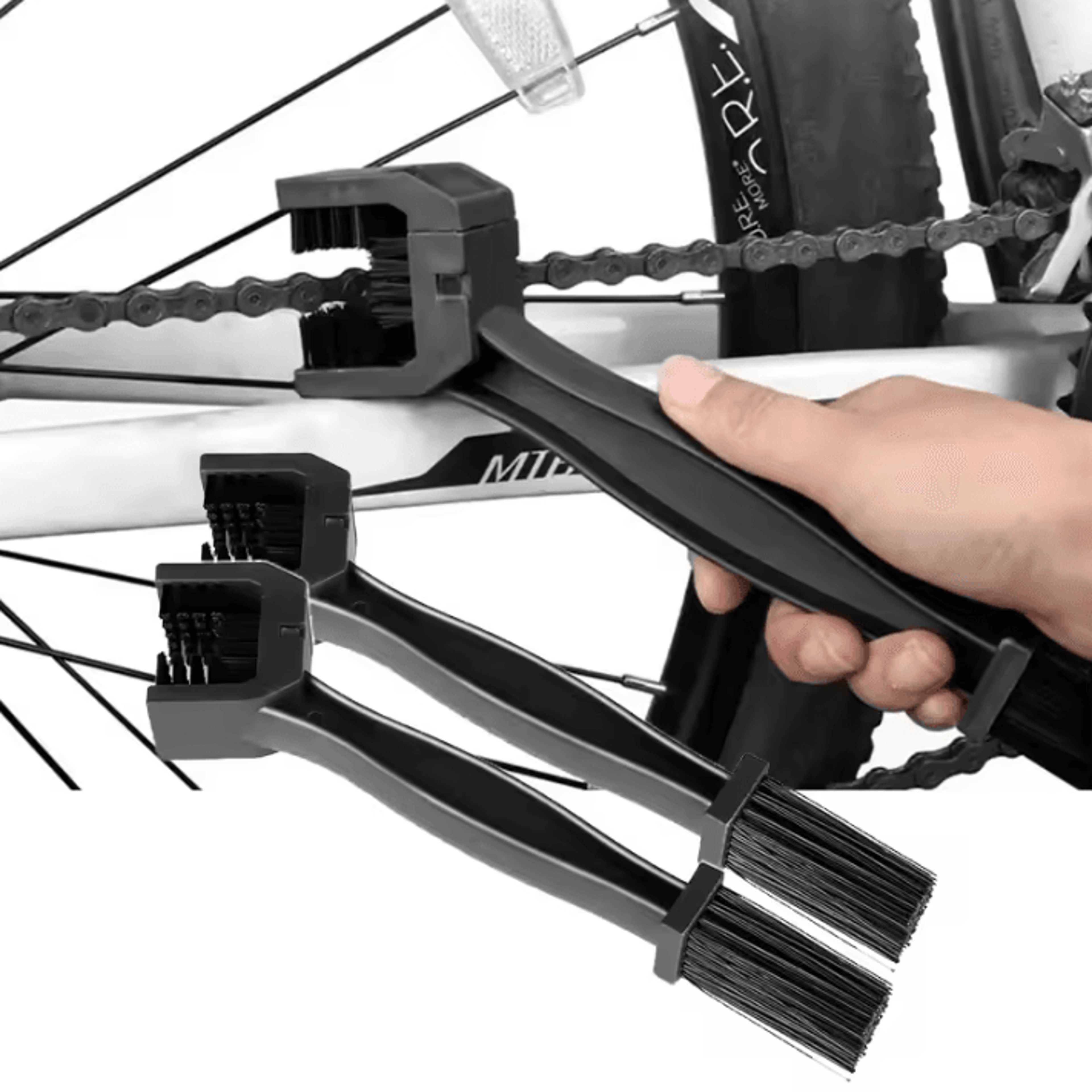 bicycle and motorcycle chain cleaning brush tool