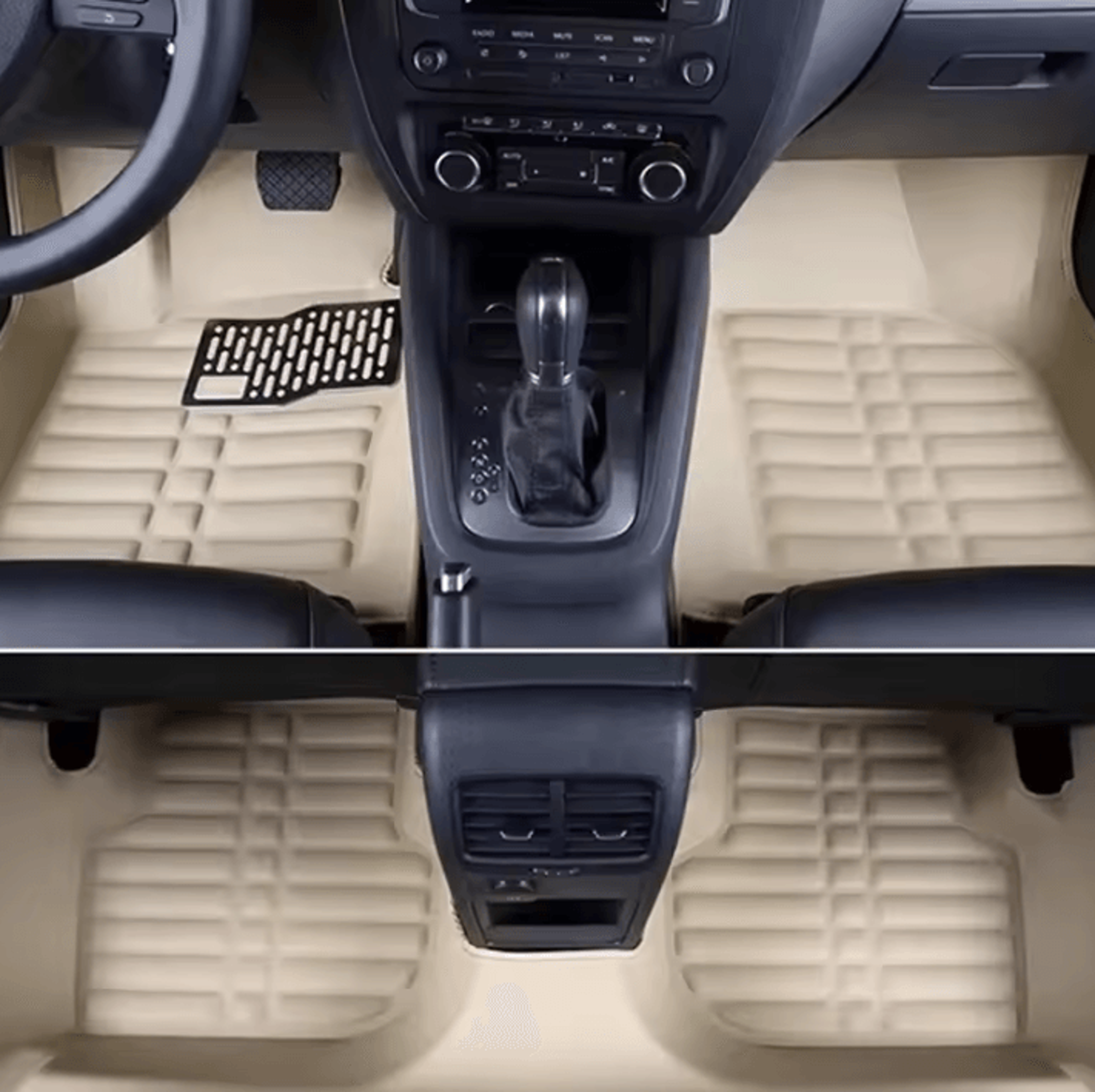 universal pu leather car floor mats anti slip interior protection