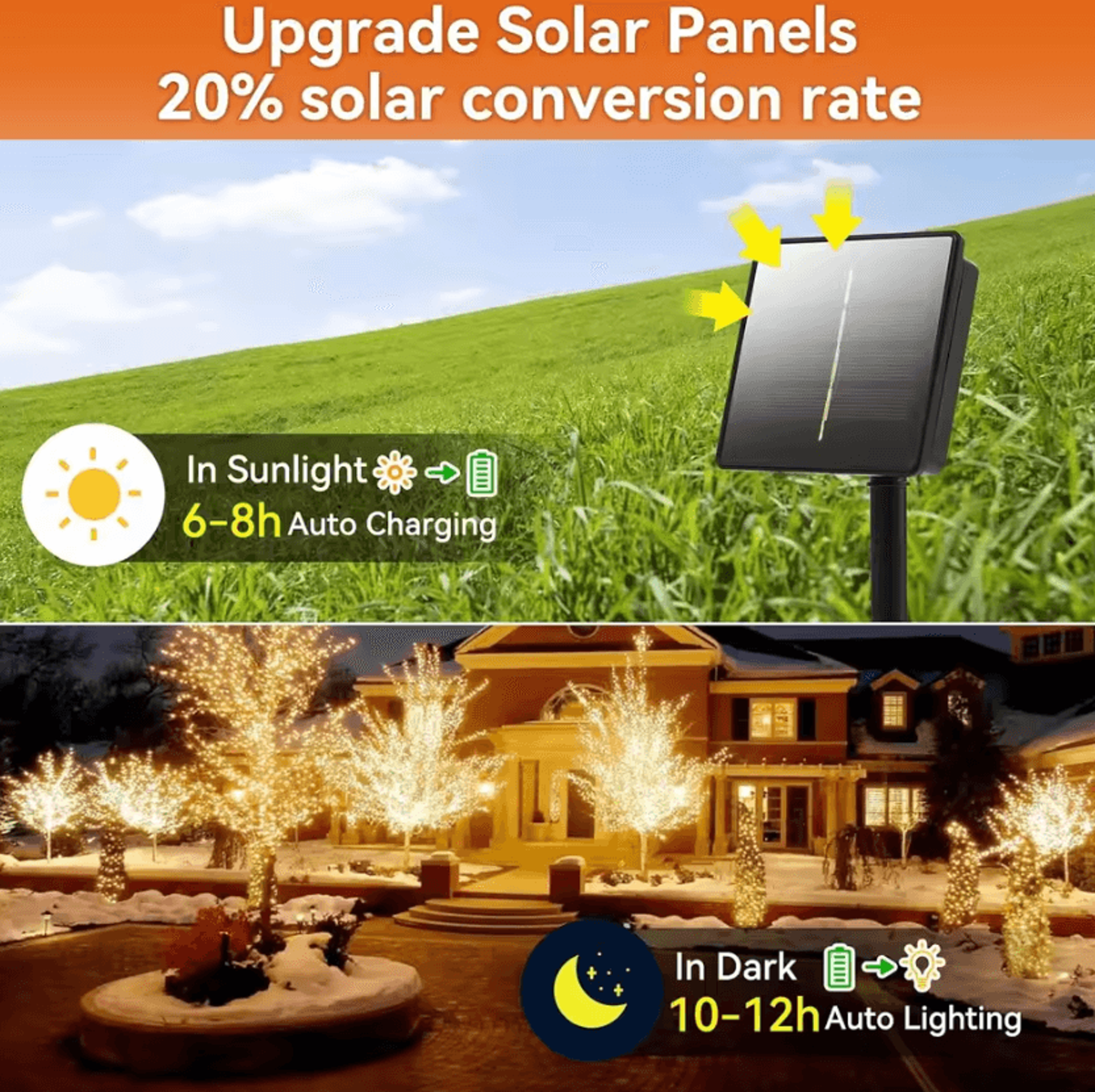 solar fairy string lights – waterproof solar string lights for garden, patio, christmas & outdoor decor