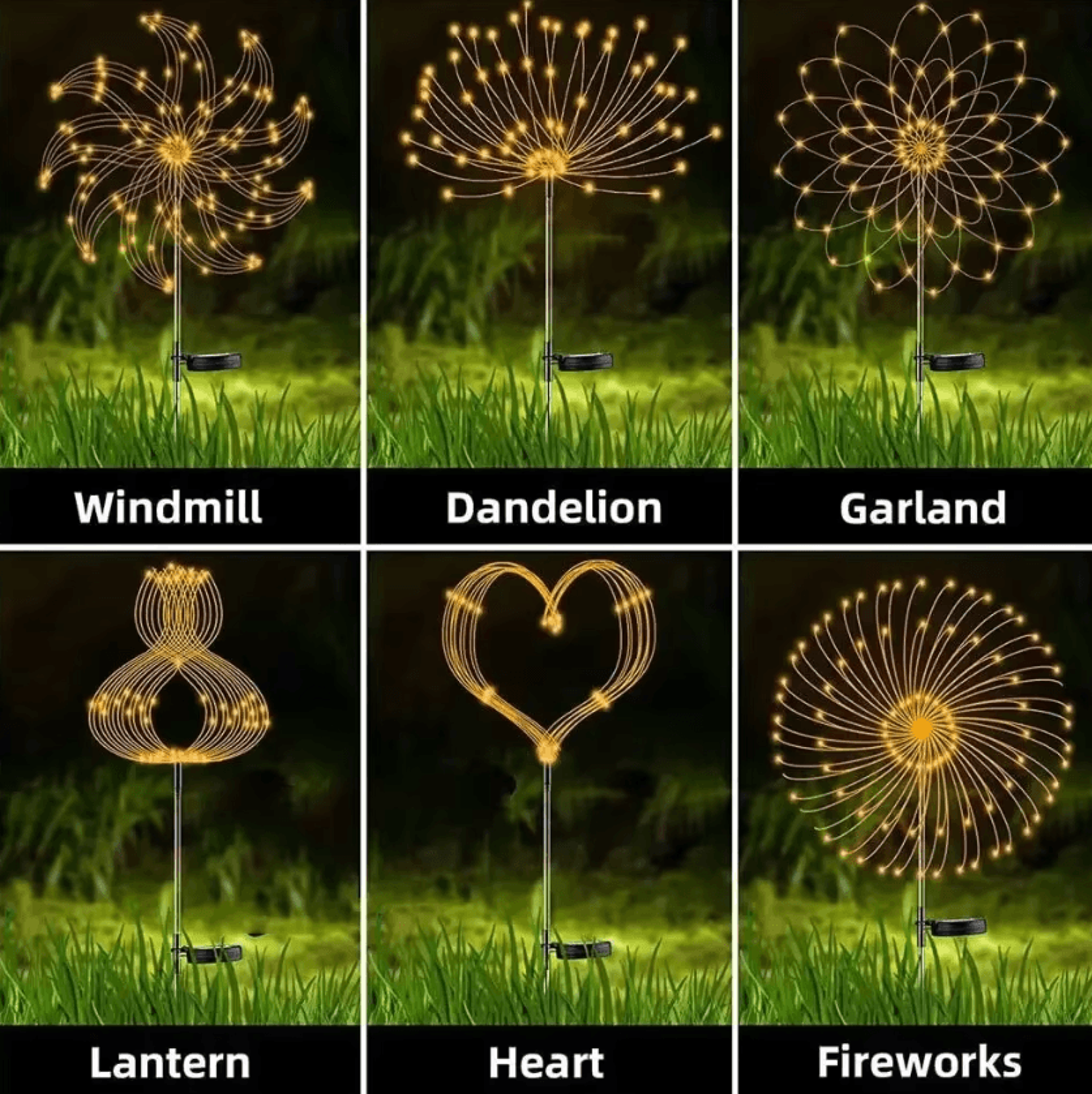 solar firework garden lights – waterproof solar firework lights for outdoor landscape, lawn & patio decor