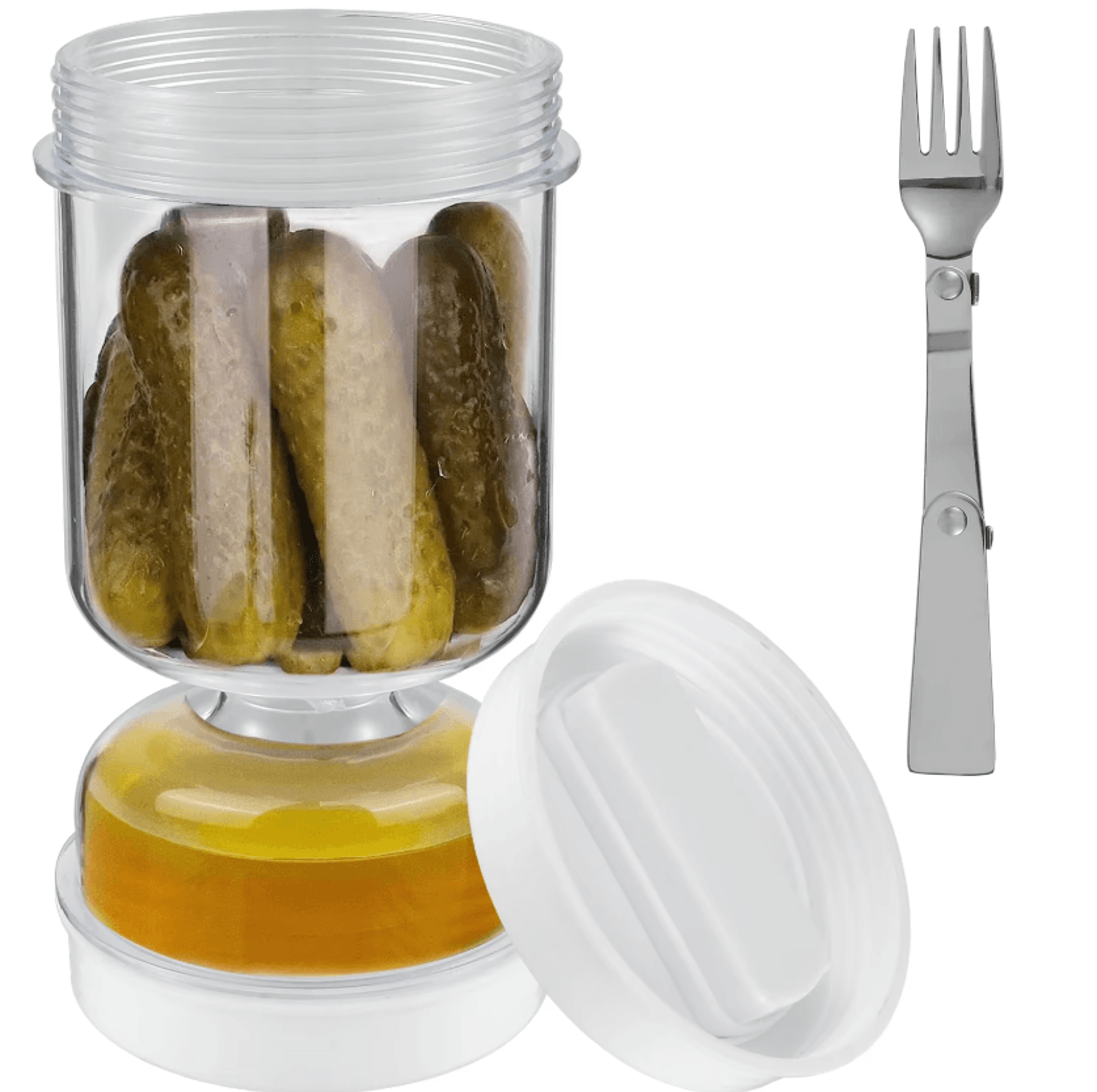 2-pack hourglass pickle jar with strainer – airtight pickle jar with strainer for olives, pickles & kitchen storage