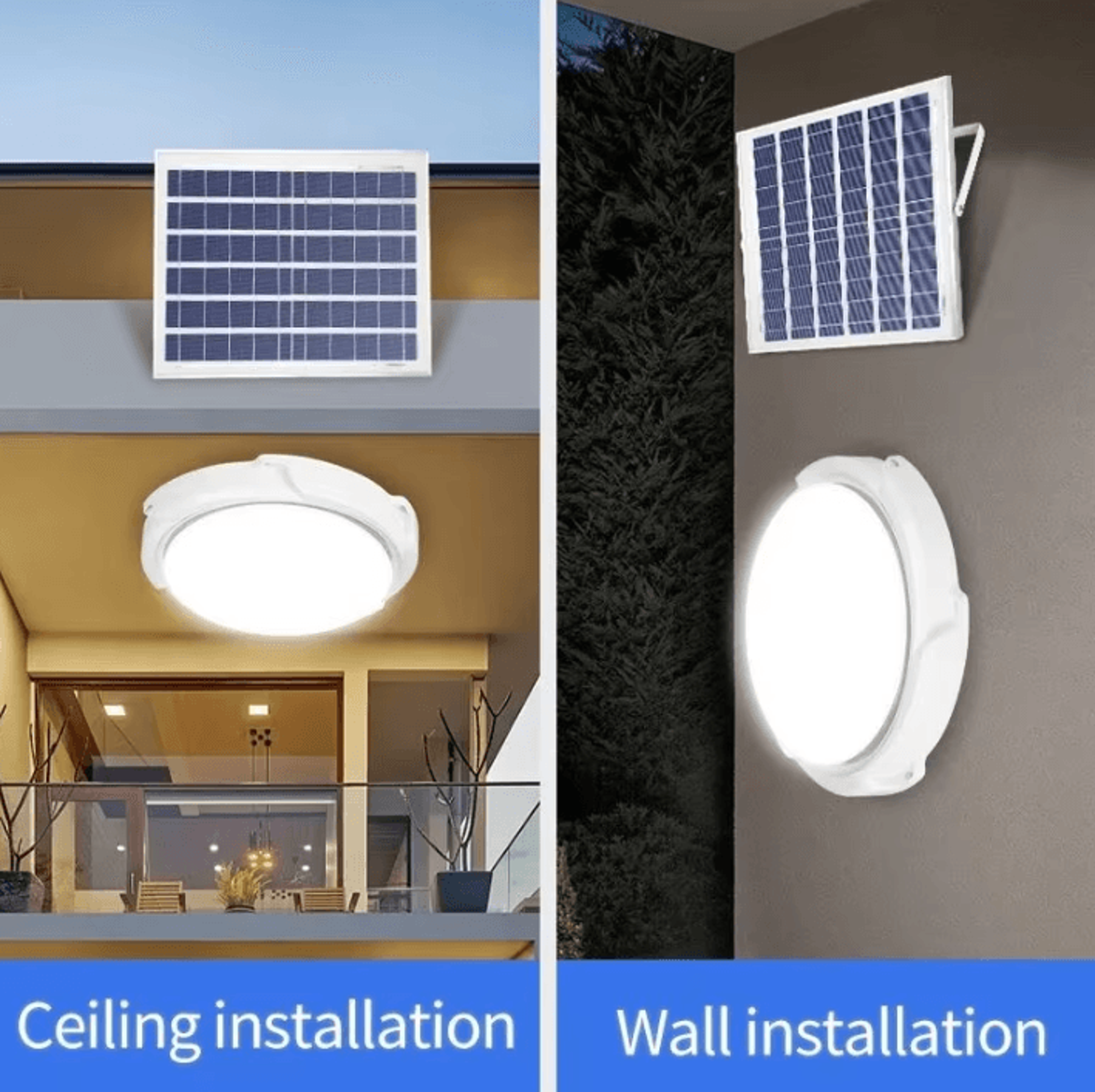 solar led ceiling light with remote – ip65 waterproof solar ceiling light for indoor & outdoor balcony, garden & hallway