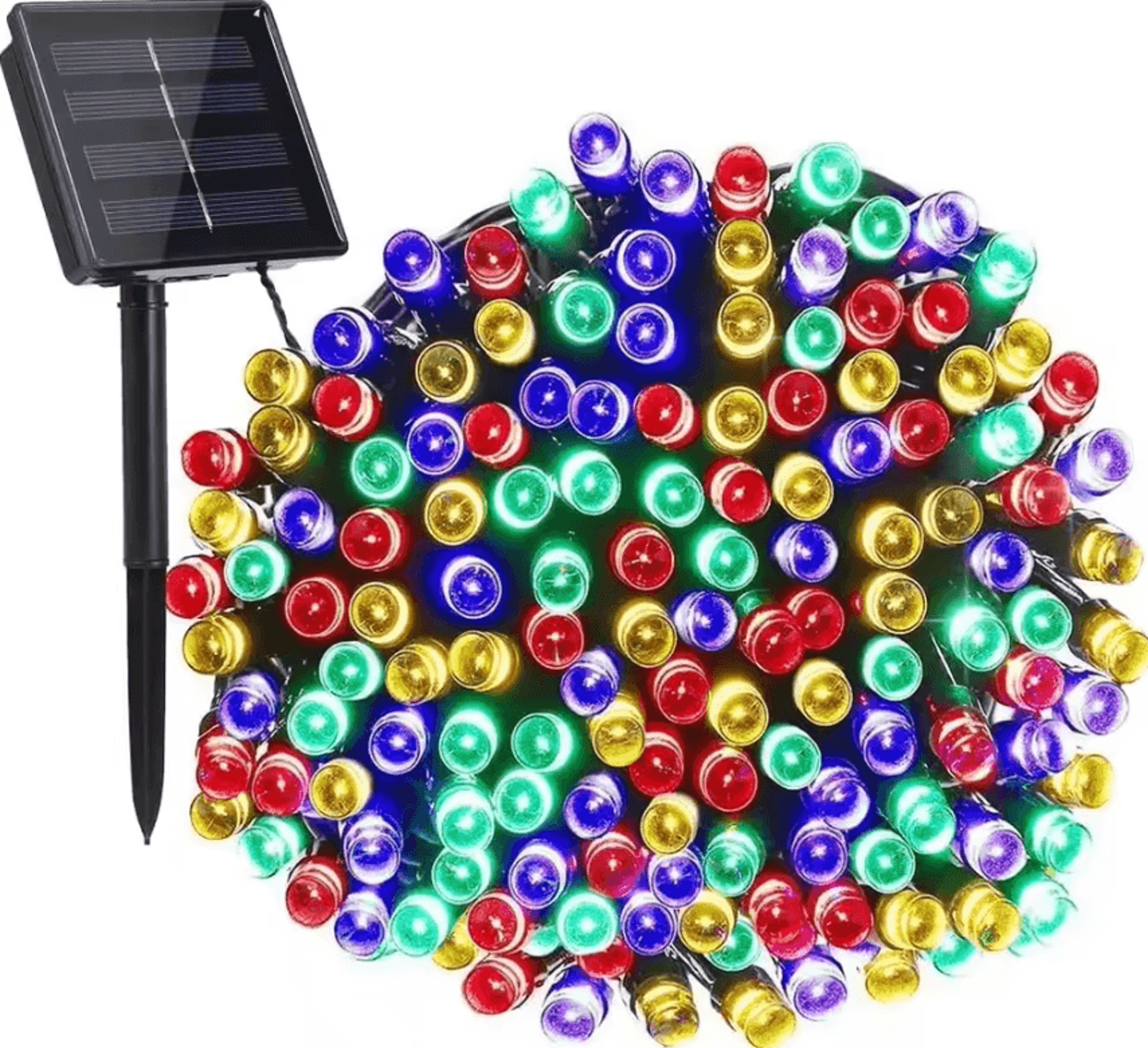 8-color solar led strip lights – waterproof solar strip lights for garden, patio, christmas & outdoor decor