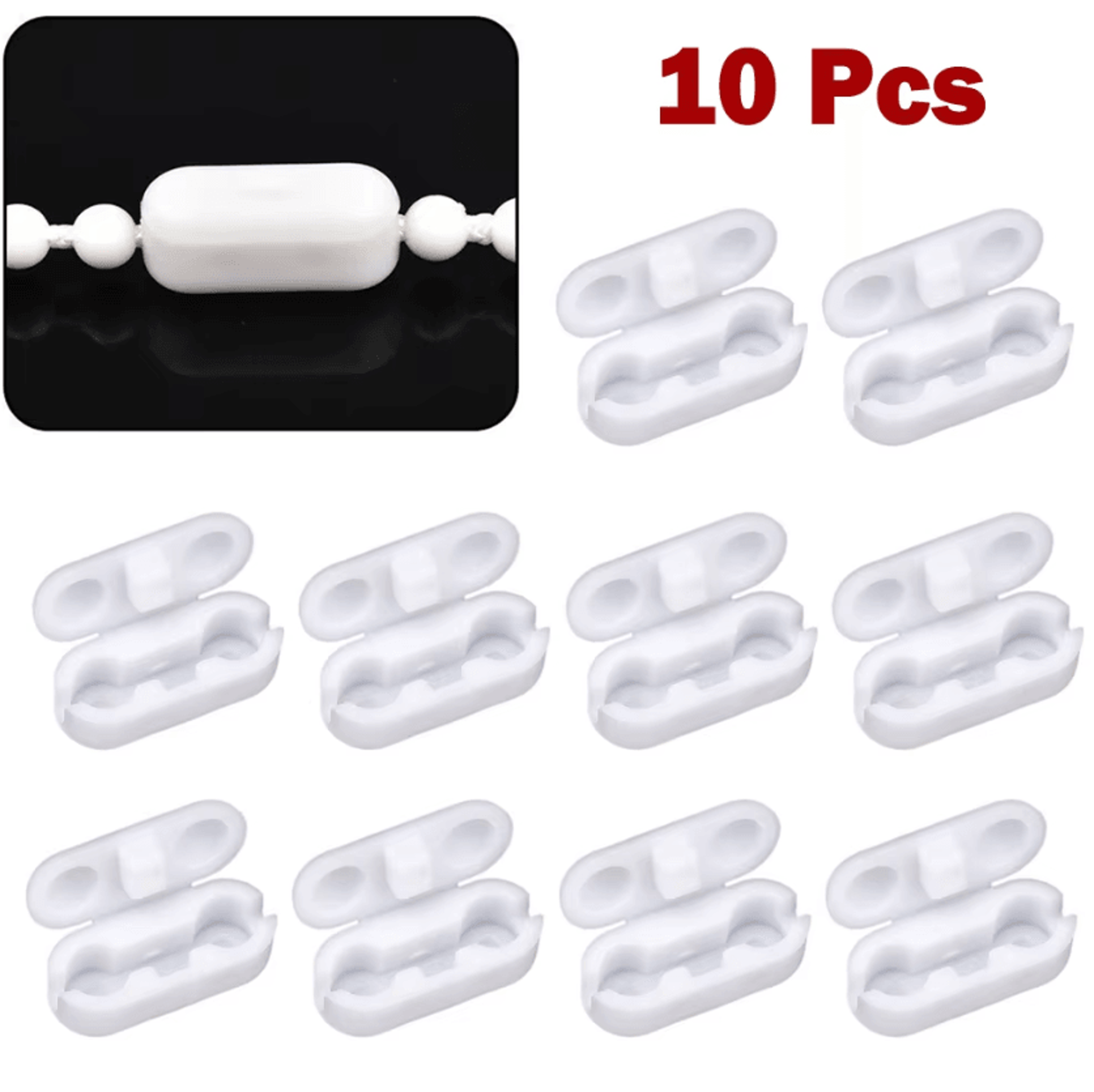 10-pack roller blind chain connectors – blind chain connectors for roller blinds, vertical blinds & curtain pull cords