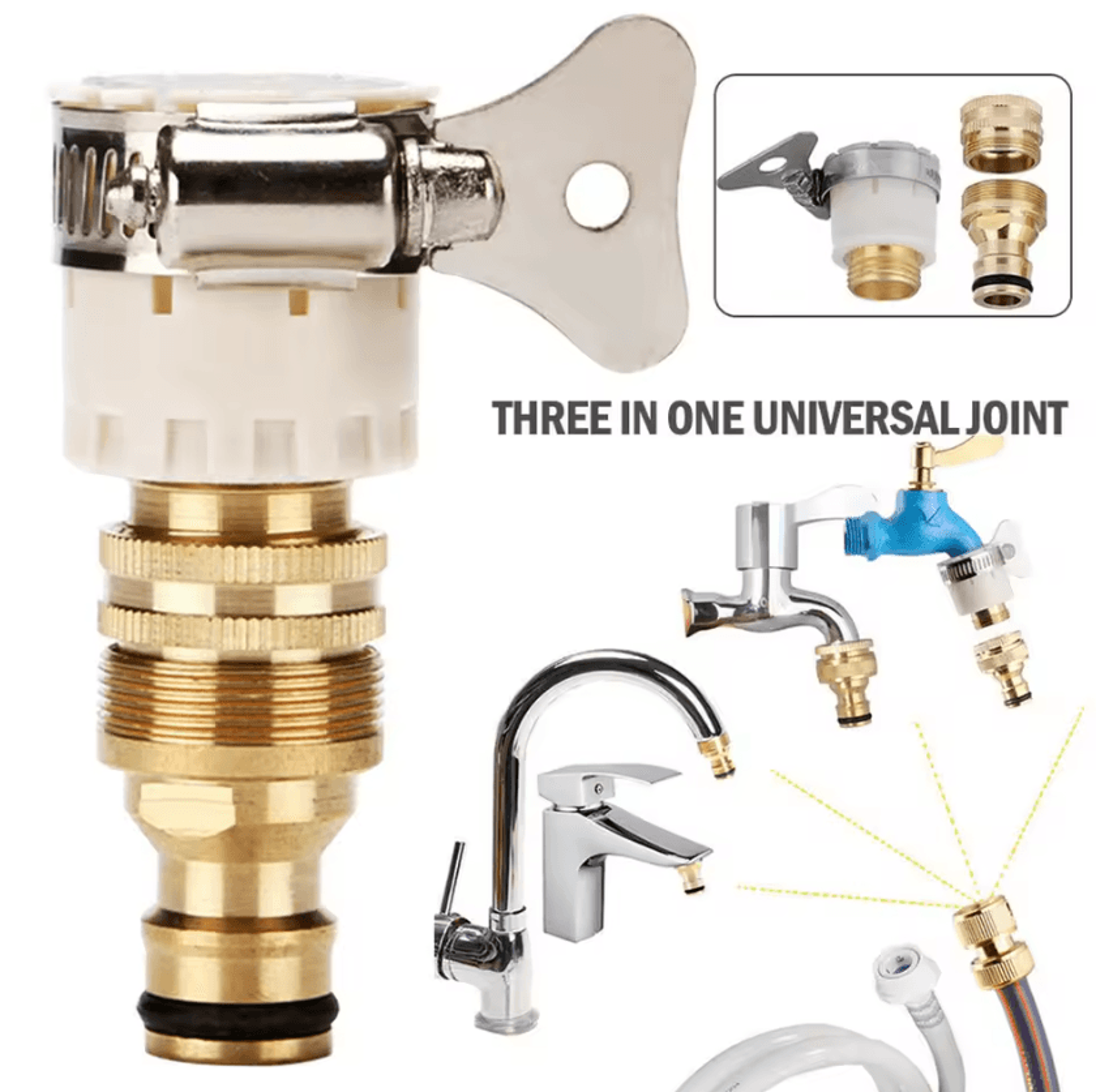 universal garden hose tap adapter – hose tap adapter 15–23mm faucet connector for garden water hoses & irrigation