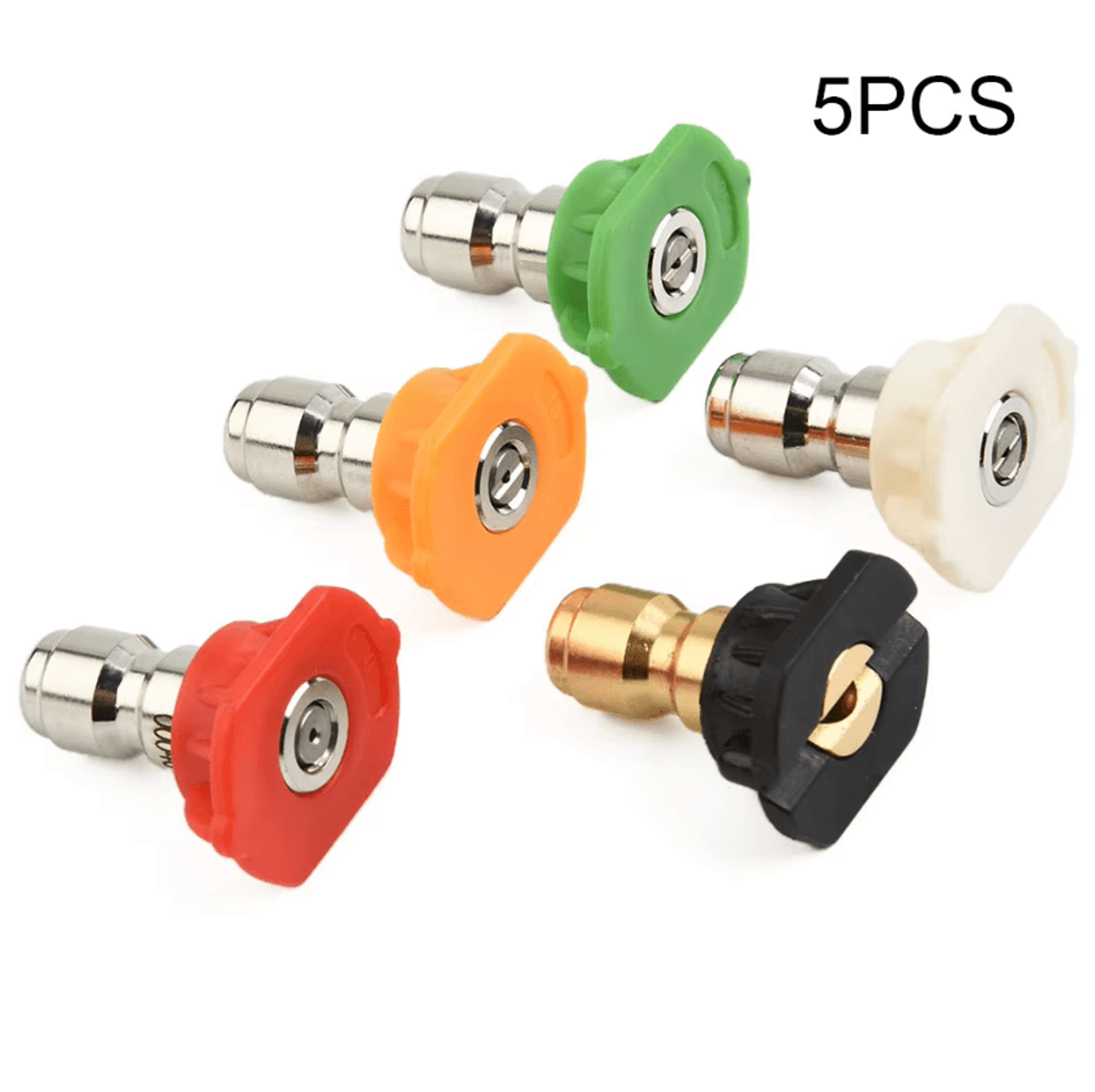 5-piece pressure washer nozzle set – pressure washer nozzles with 1/4-inch quick connect for cleaning & garden watering