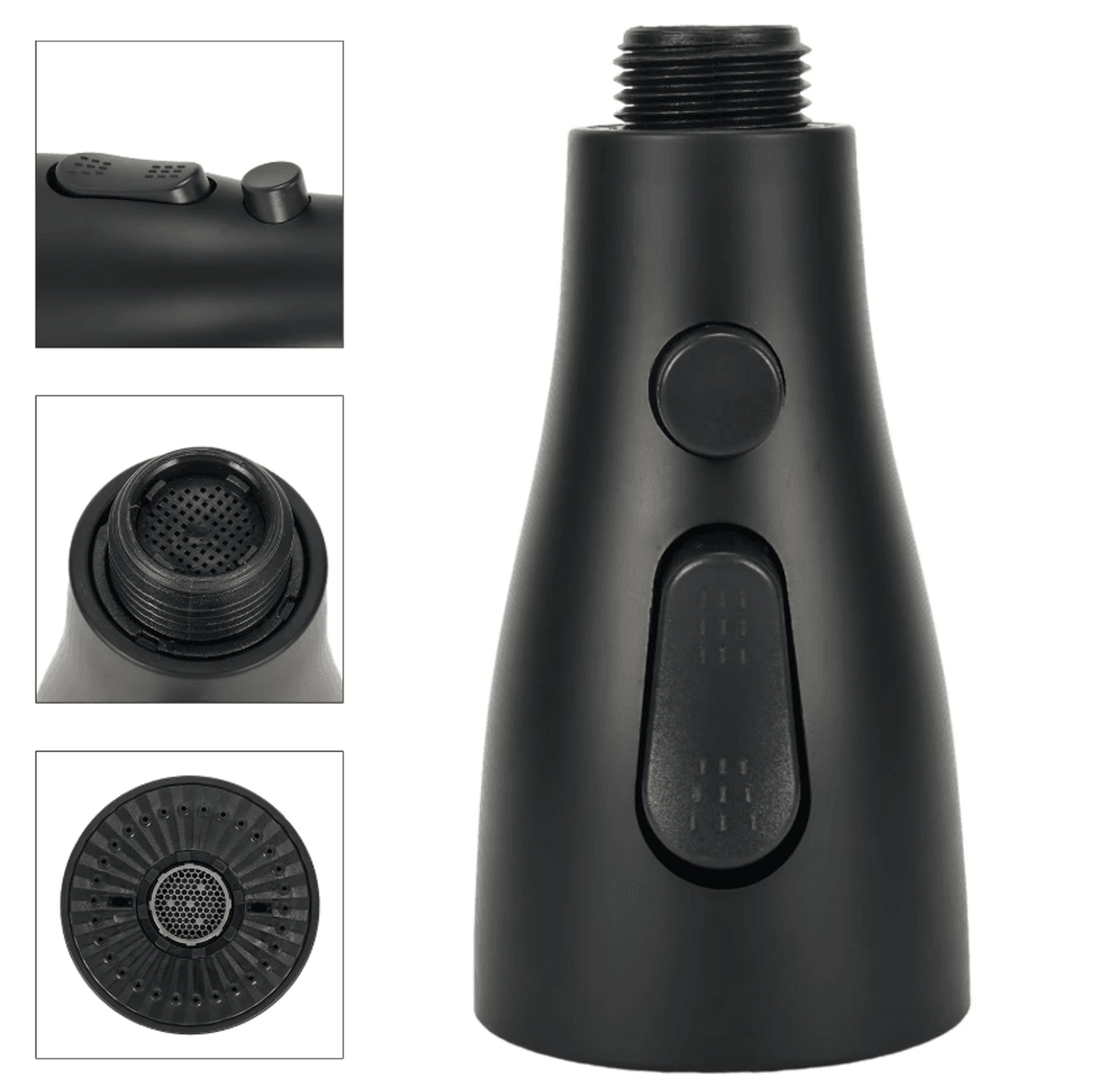 3-mode pull-out faucet sprayer head – kitchen faucet sprayer water-saving replacement nozzle for sink & bathroom faucet