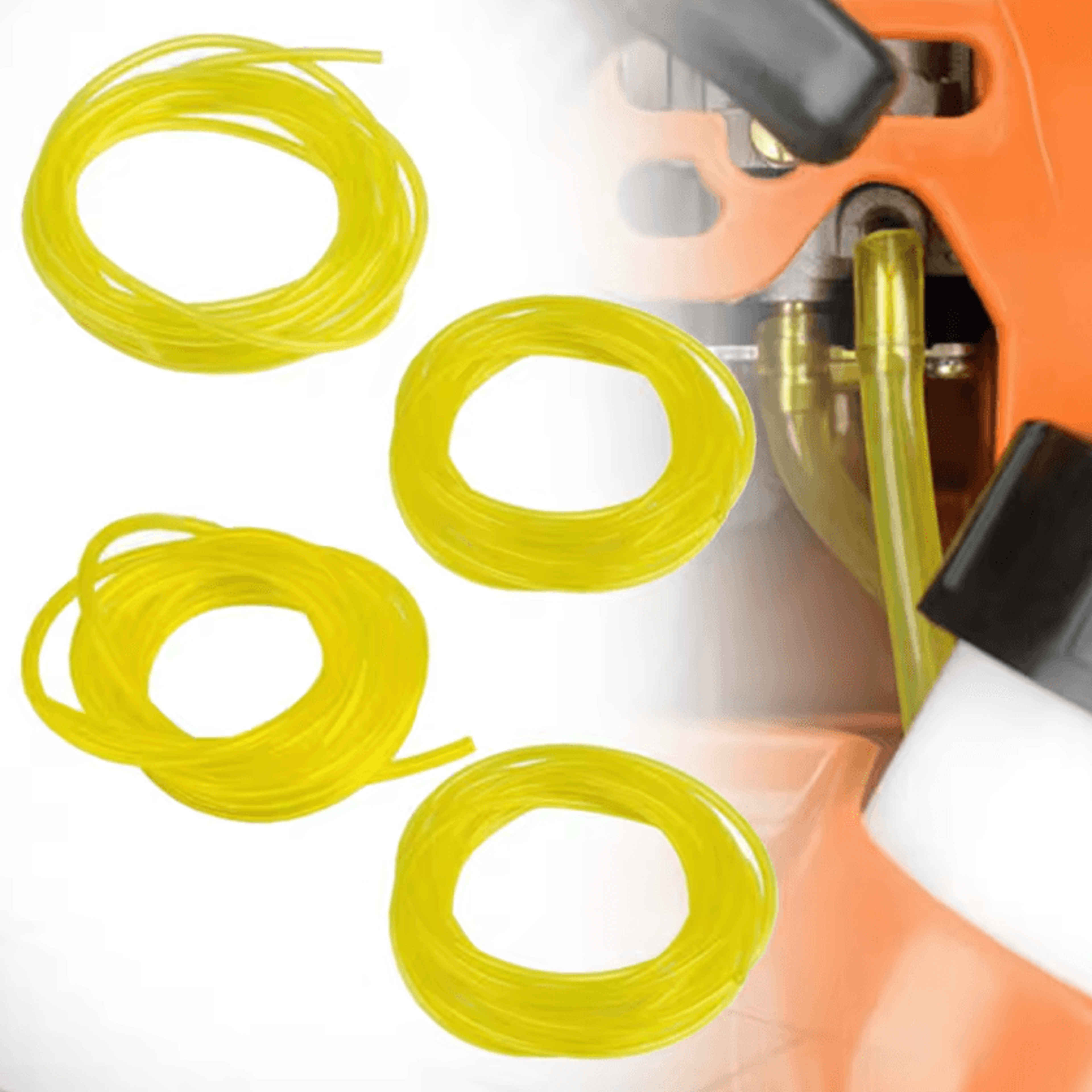 4-piece fuel line hose kit for chainsaw, string trimmer fuel line & brush cutter replacement