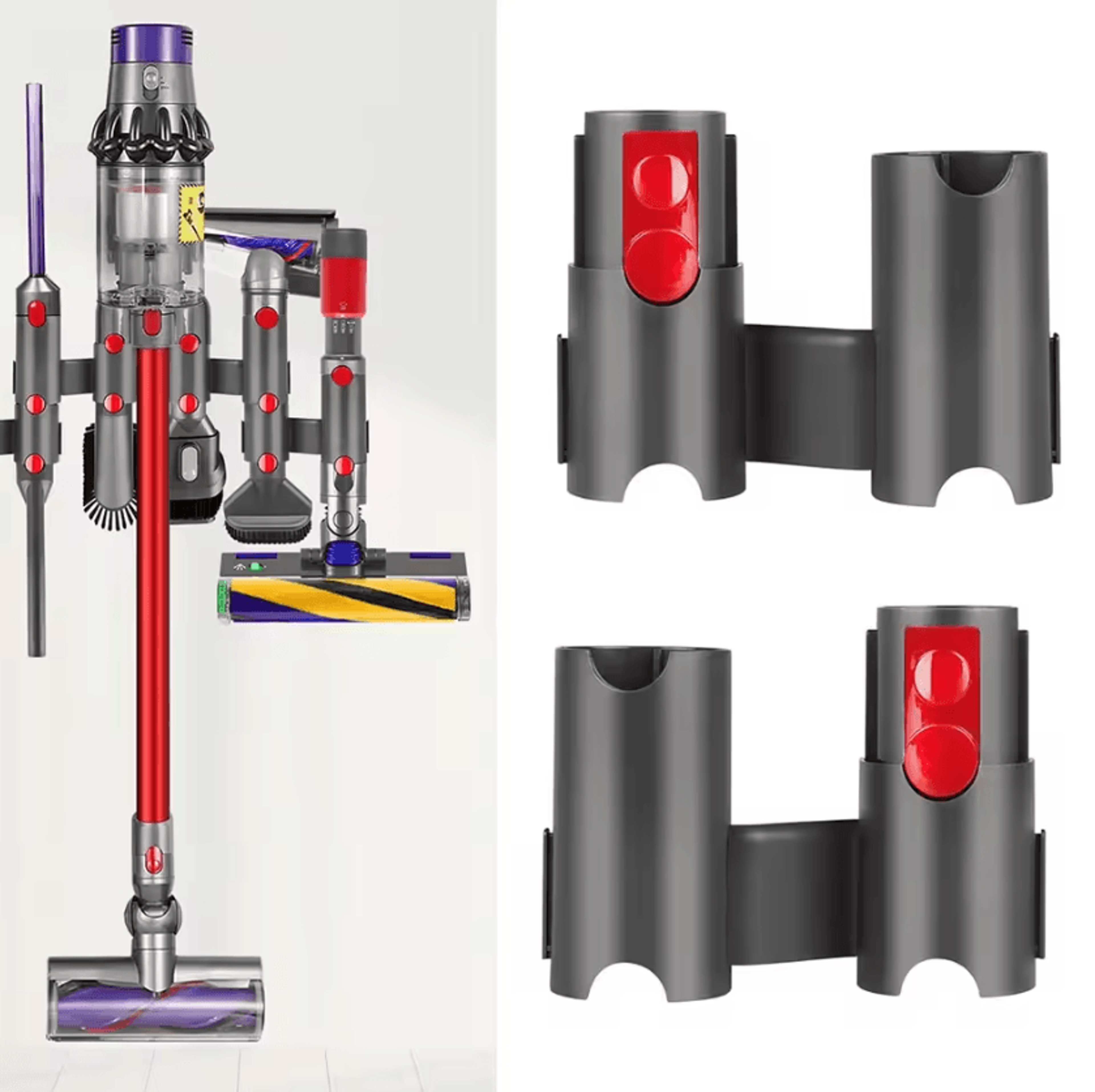 2-pack dyson accessory holder wall mount vacuum attachment organizer for v7 v8 v10 v11 v12 v15