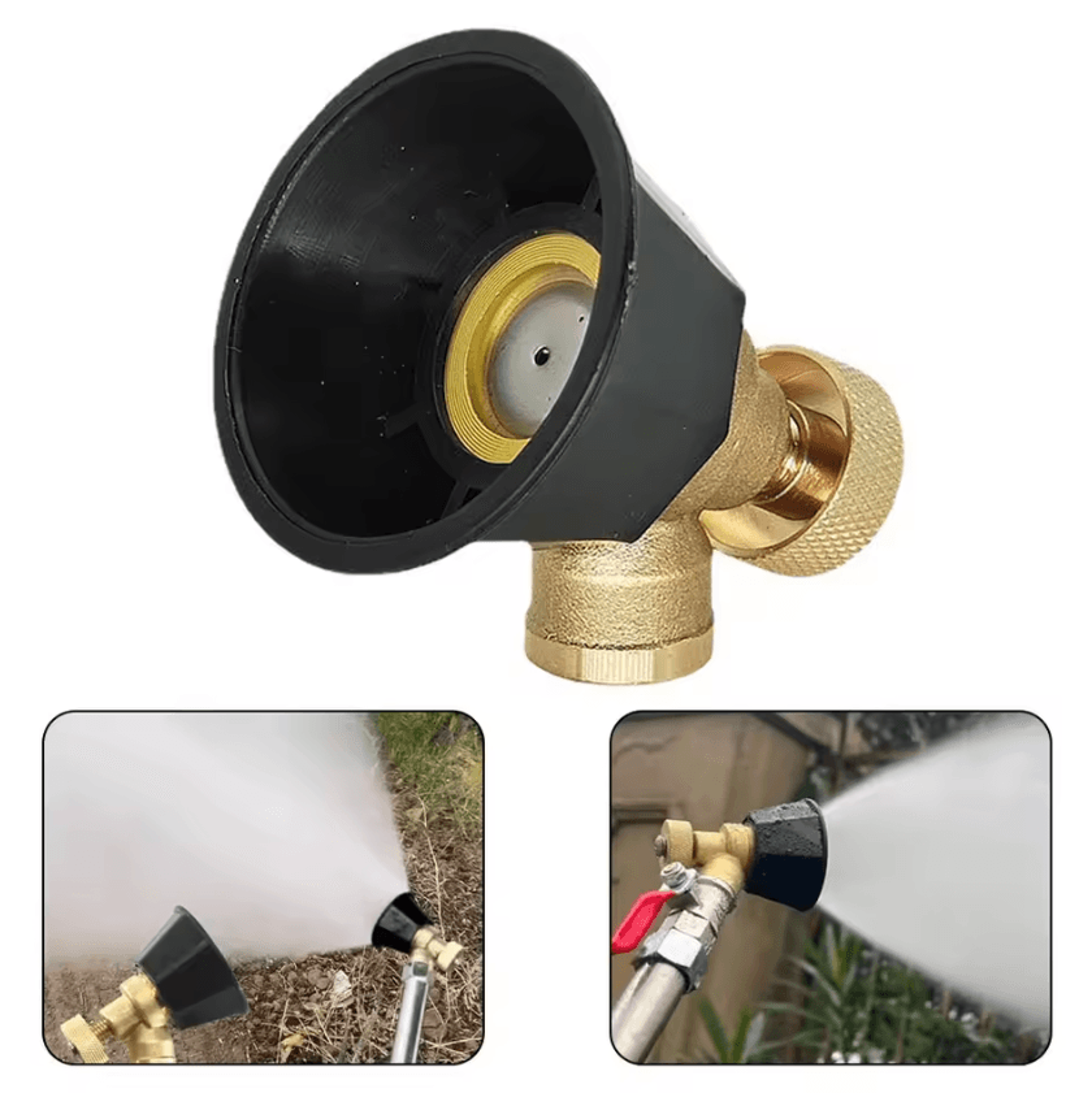 adjustable brass atomizing spray nozzle for garden irrigation and agricultural sprayers