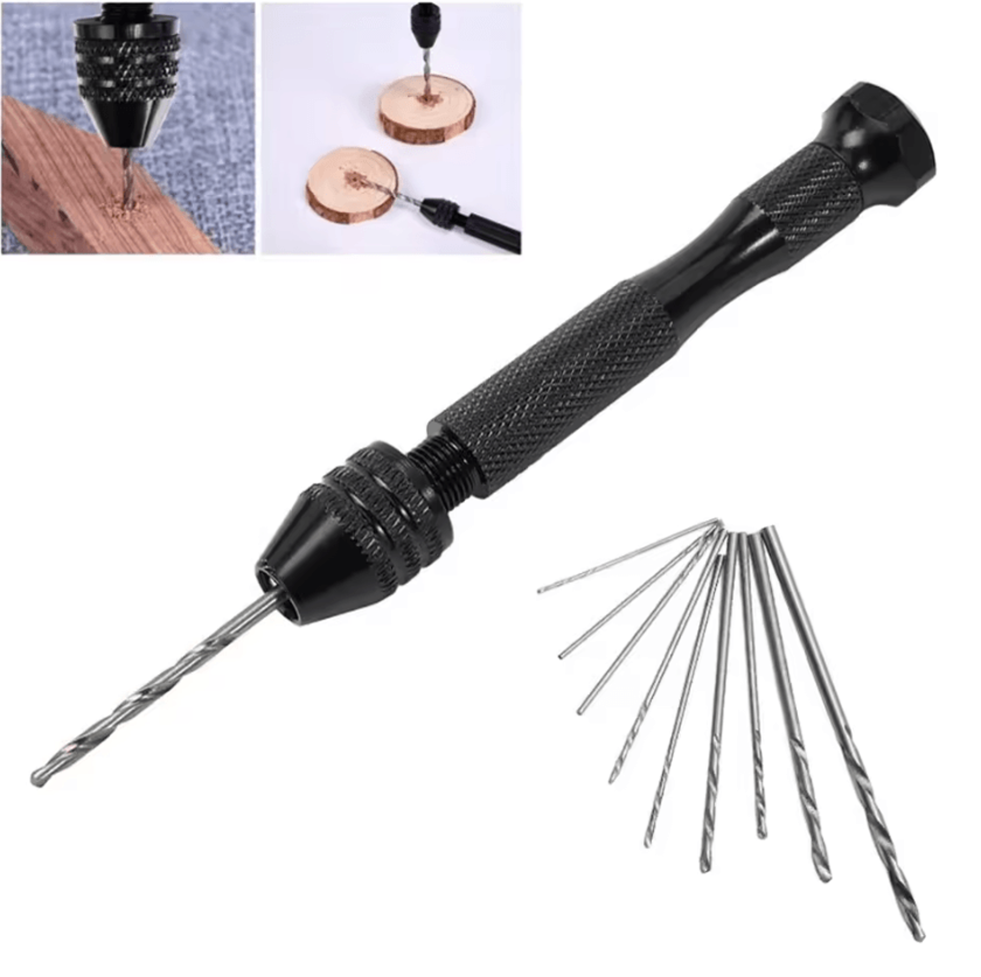 mini hand drill set with precision drill bits for diy crafts model making and jewelry repair