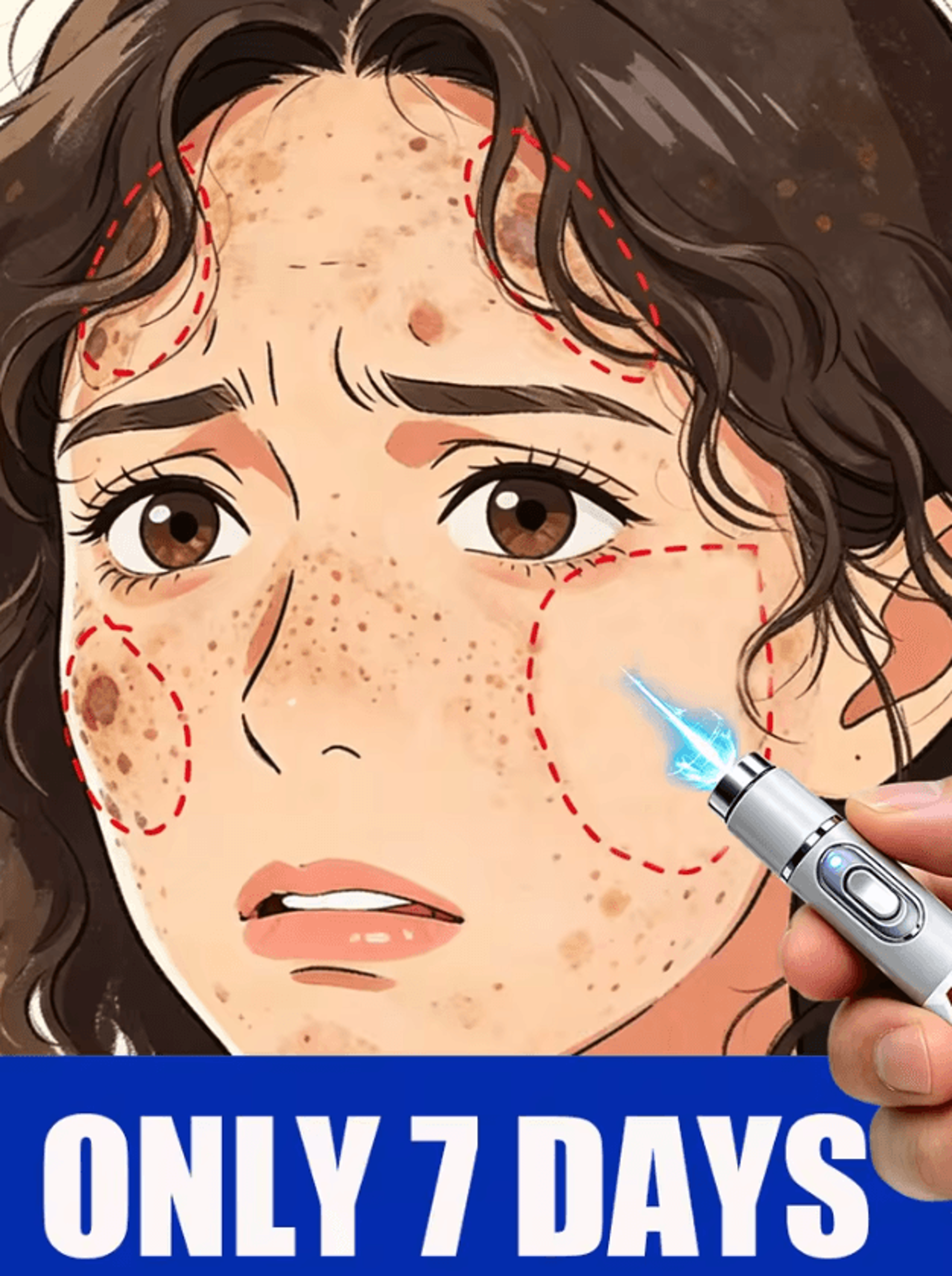 blue light facial therapy device for gentle daily skincare