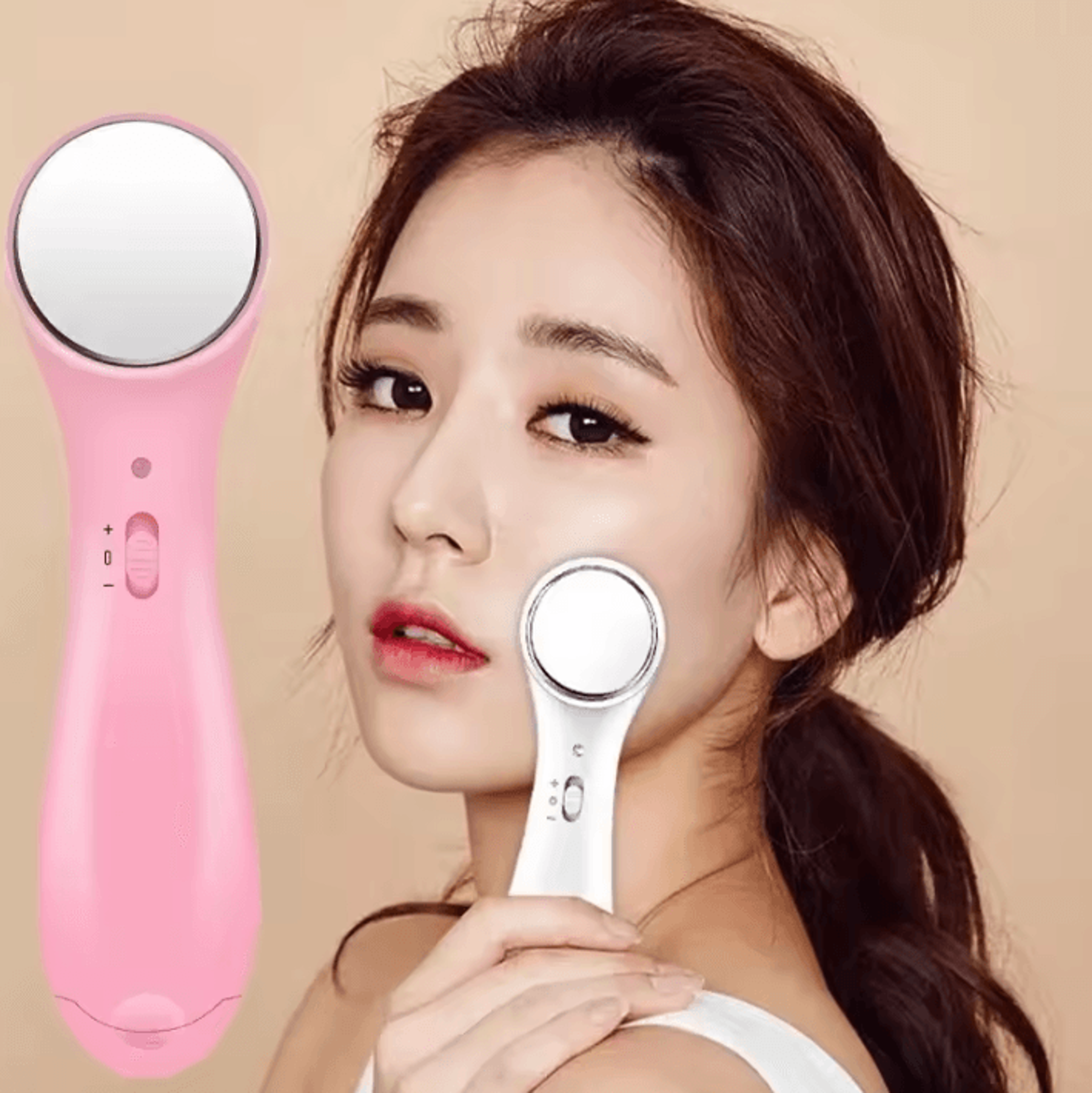 ultrasonic facial skin care device for deep cleansing and skincare absorption