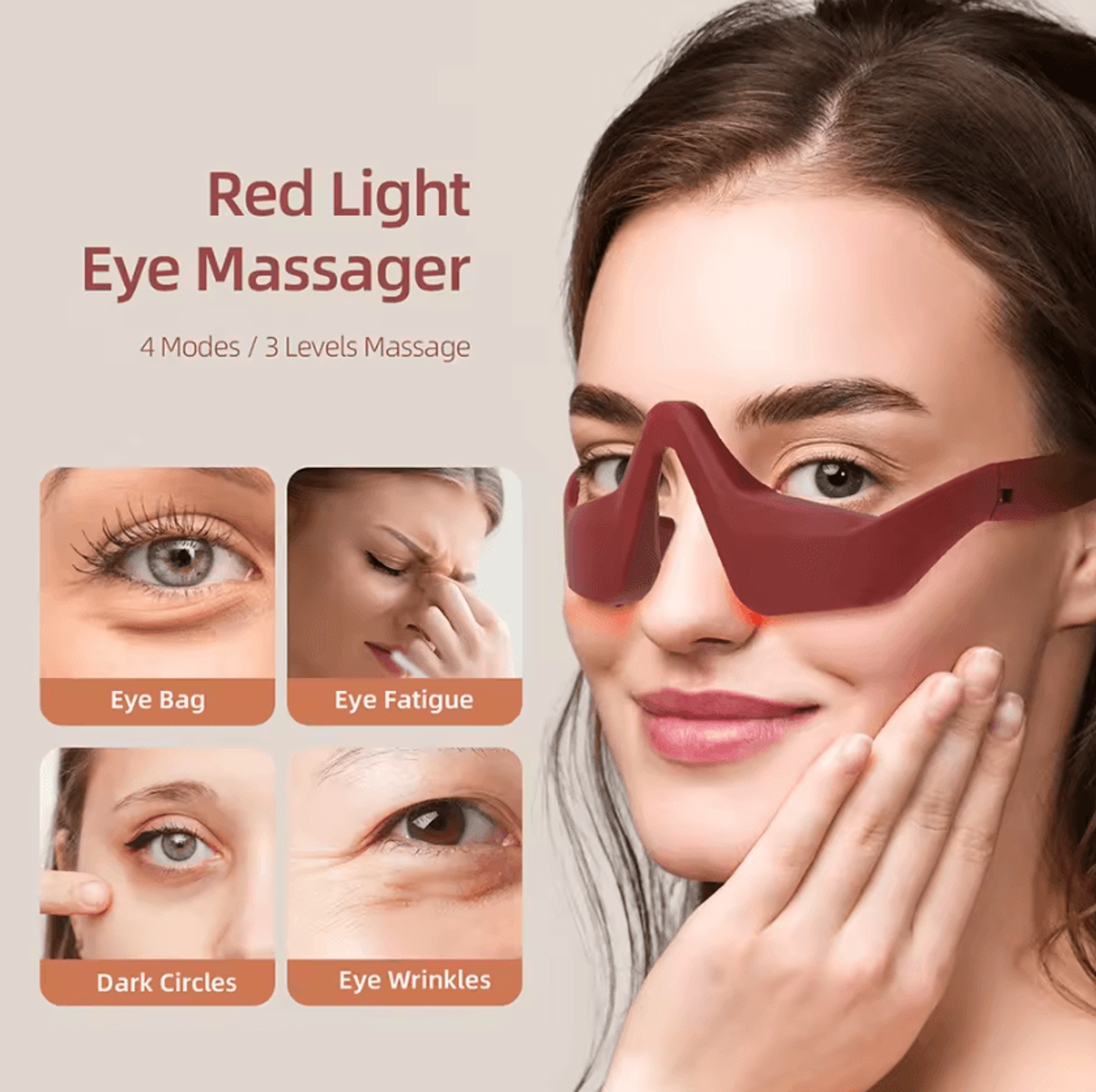 red light eye massager glasses for relaxing eye care and daily comfort