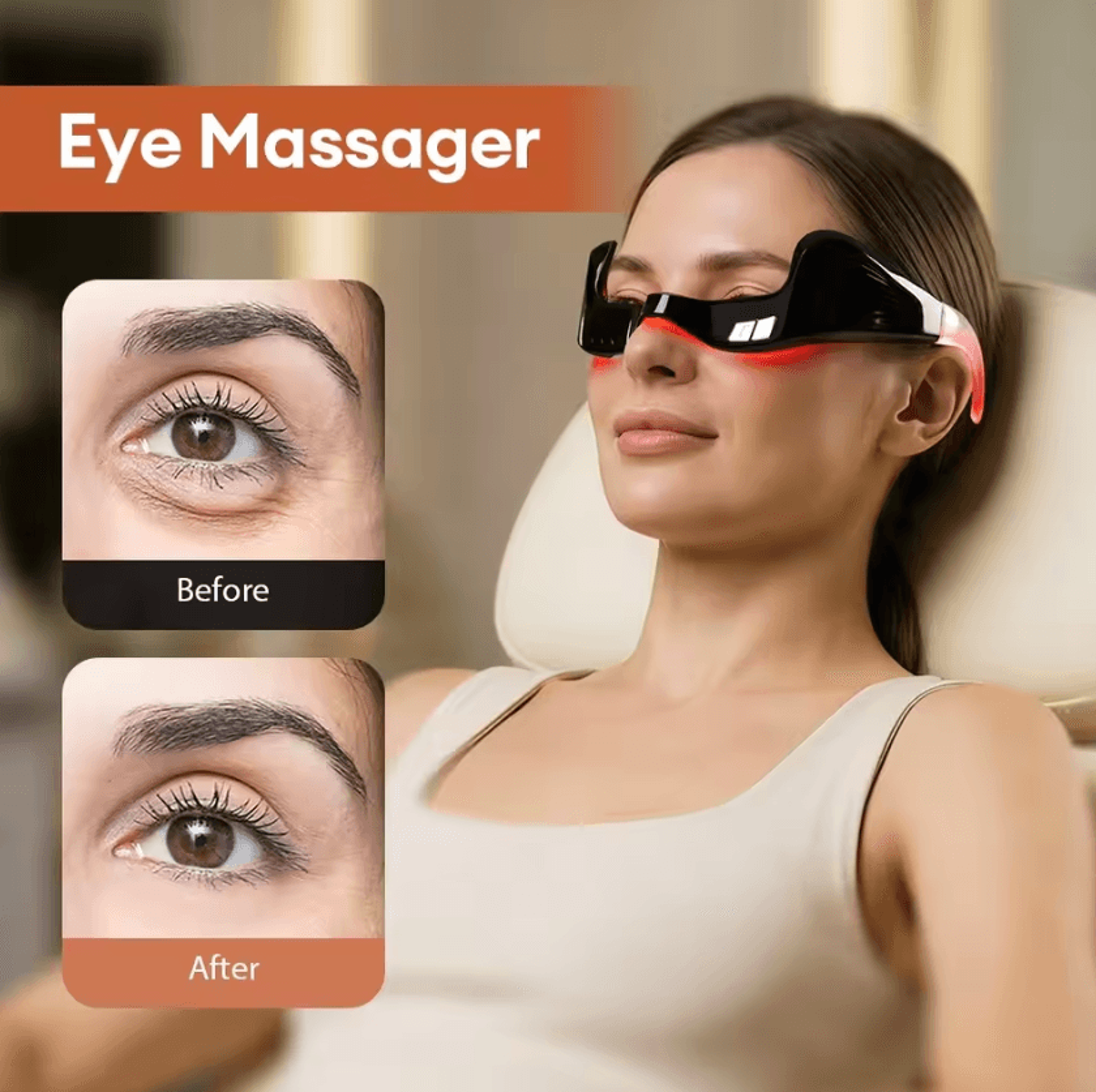electric red light eye massager for relaxing daily eye care