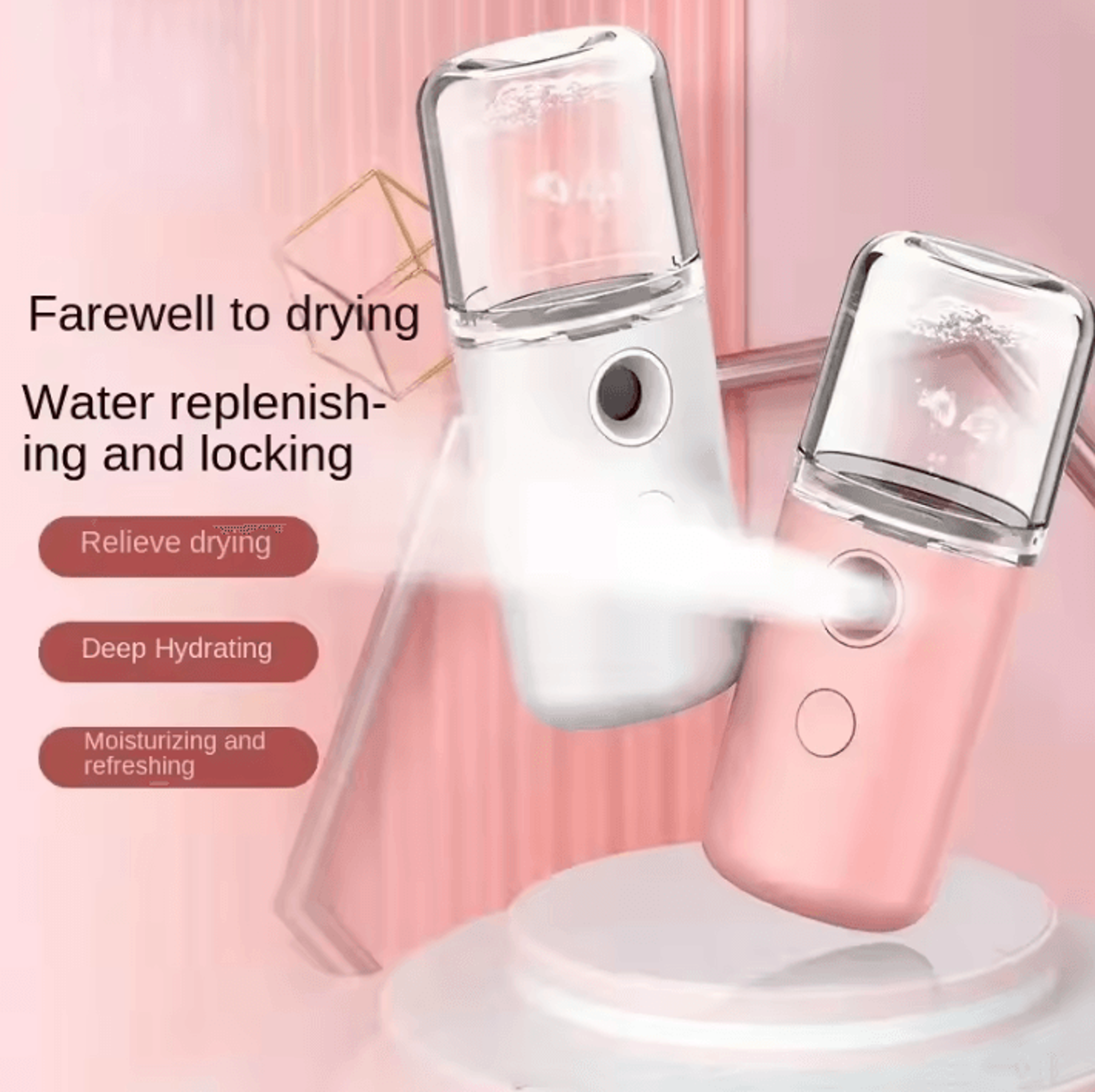 portable nano facial steamer mini face mist sprayer usb rechargeable humidifier