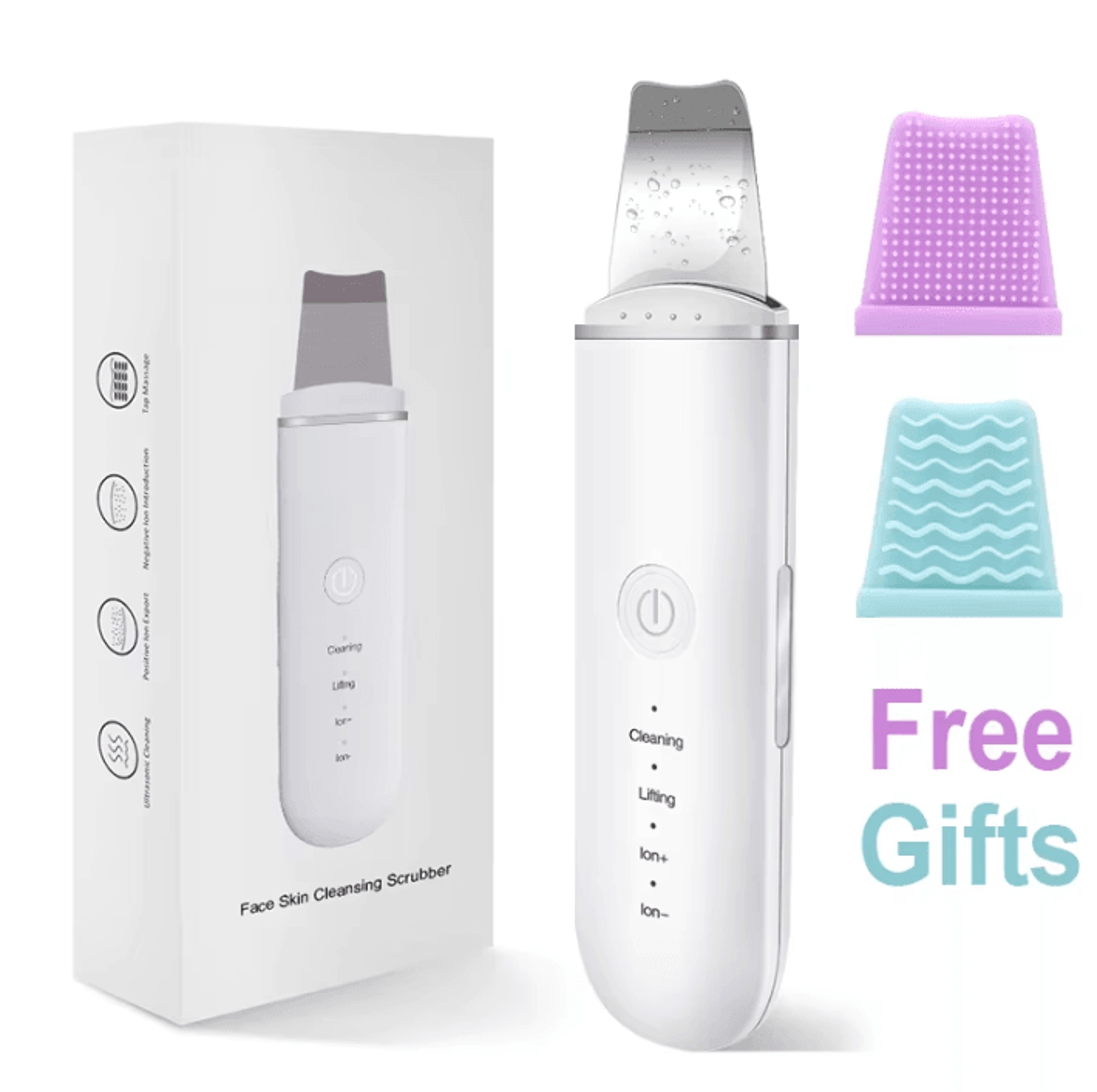 ultrasonic skin scrubber face spatula blackhead remover facial cleansing tool