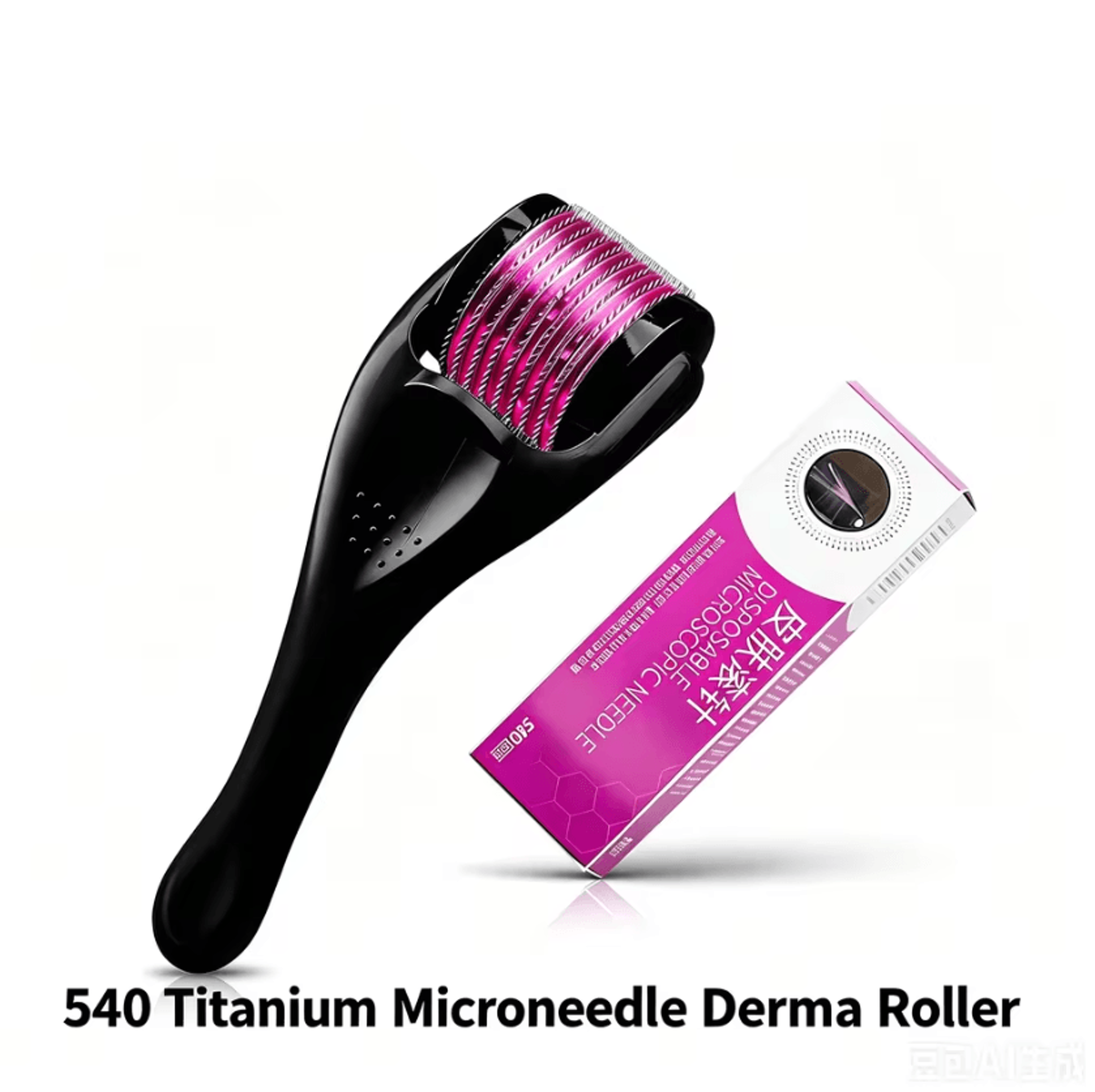 540 titanium derma roller 0.25mm microneedling roller for face scalp and beard care