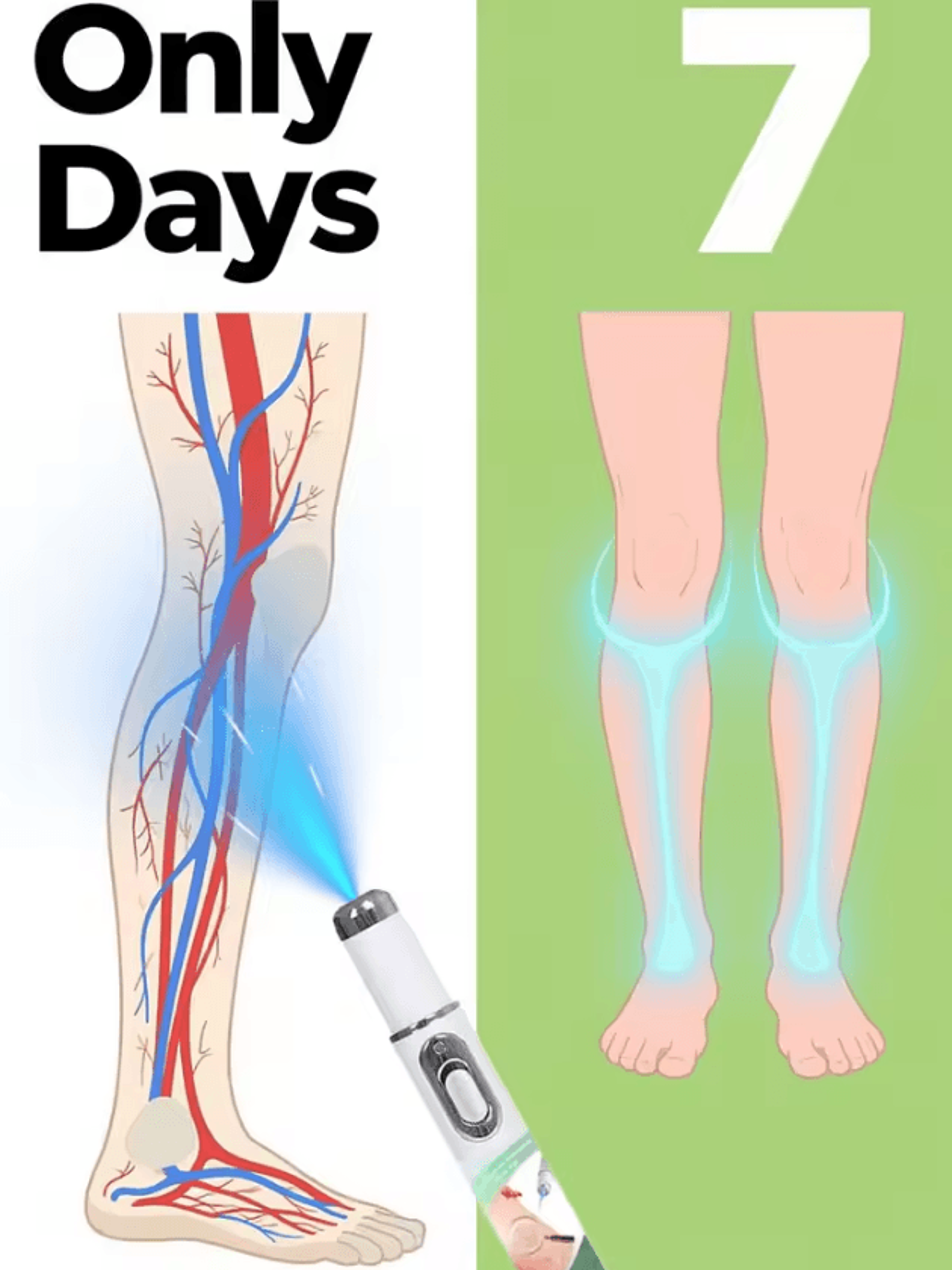 portable red light leg care device for skin wellness and home self-care