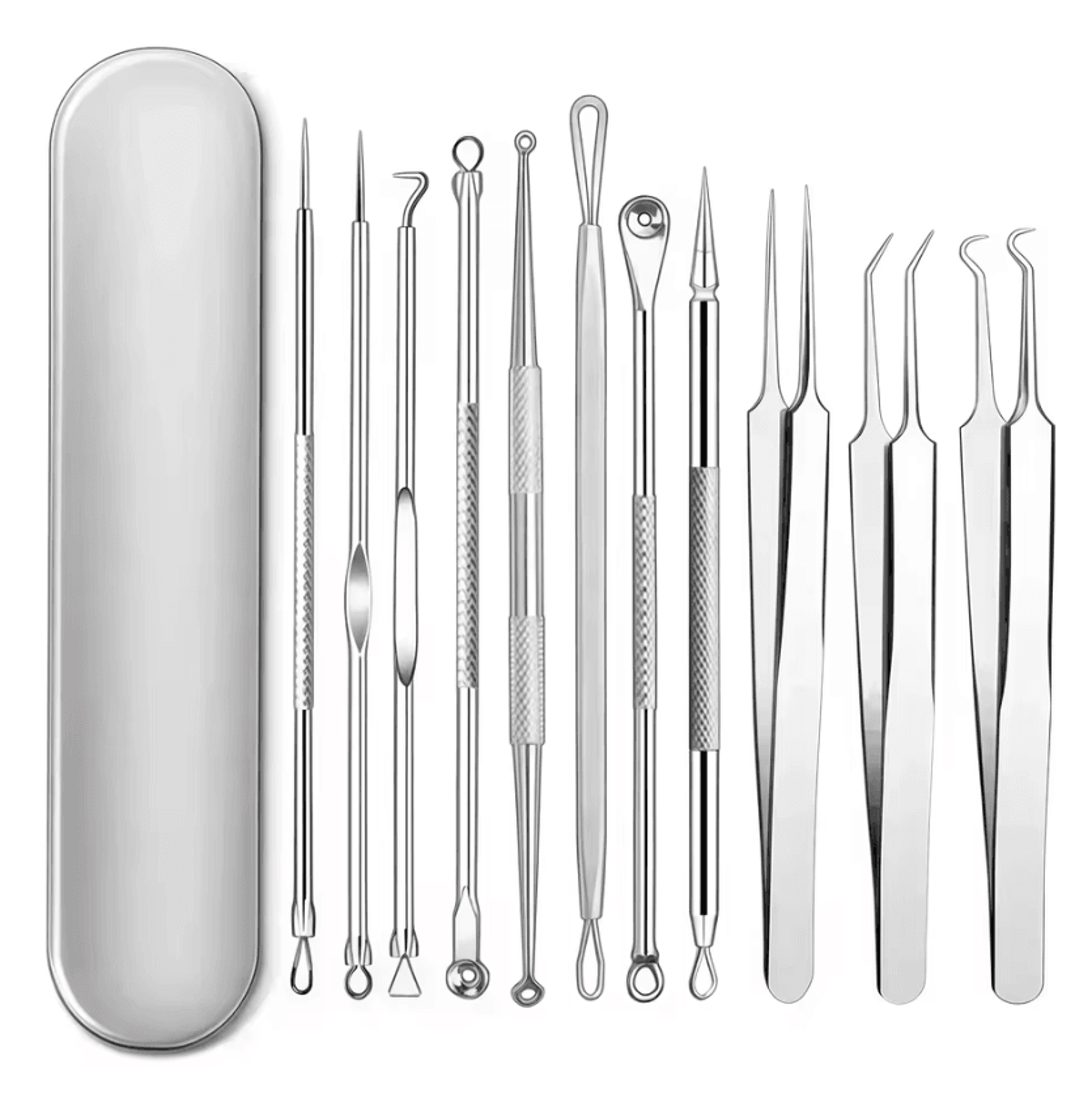 professional blackhead removal tool kit ingrown hair tweezers and acne extractor set