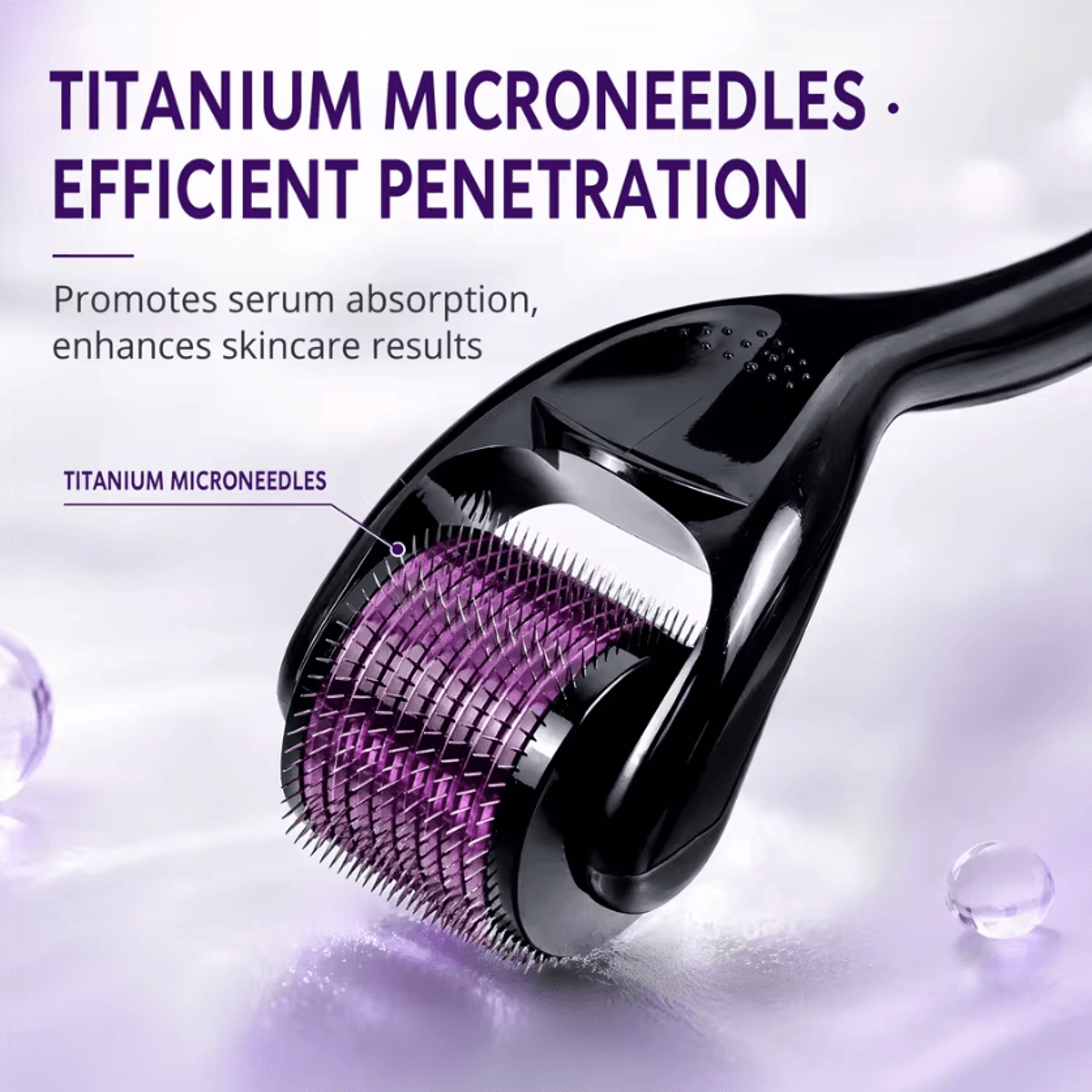 540 titanium derma roller microneedling roller for face skin scalp and beard care