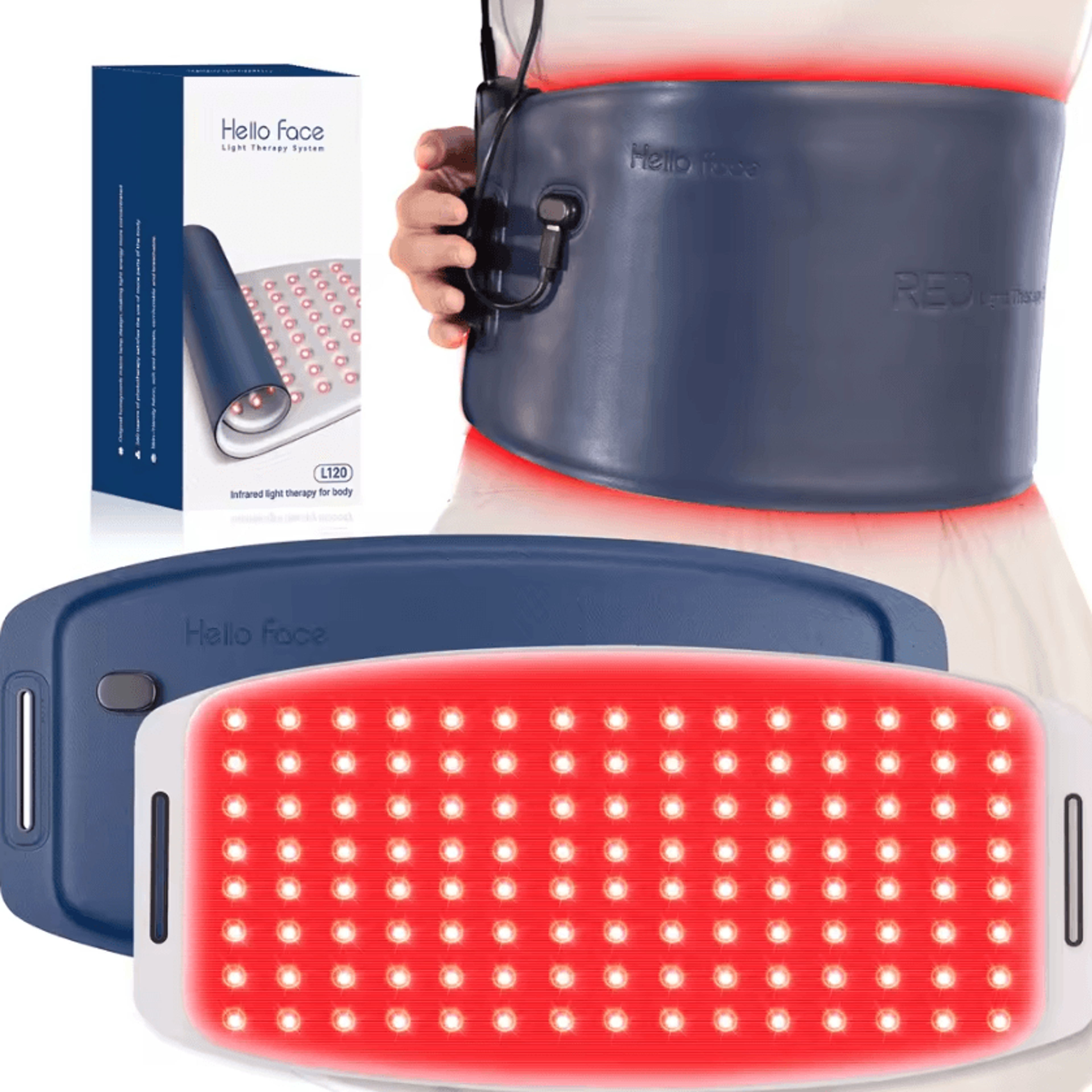 cordless red light therapy belt 660nm and near infrared light therapy wrap for full body wellness