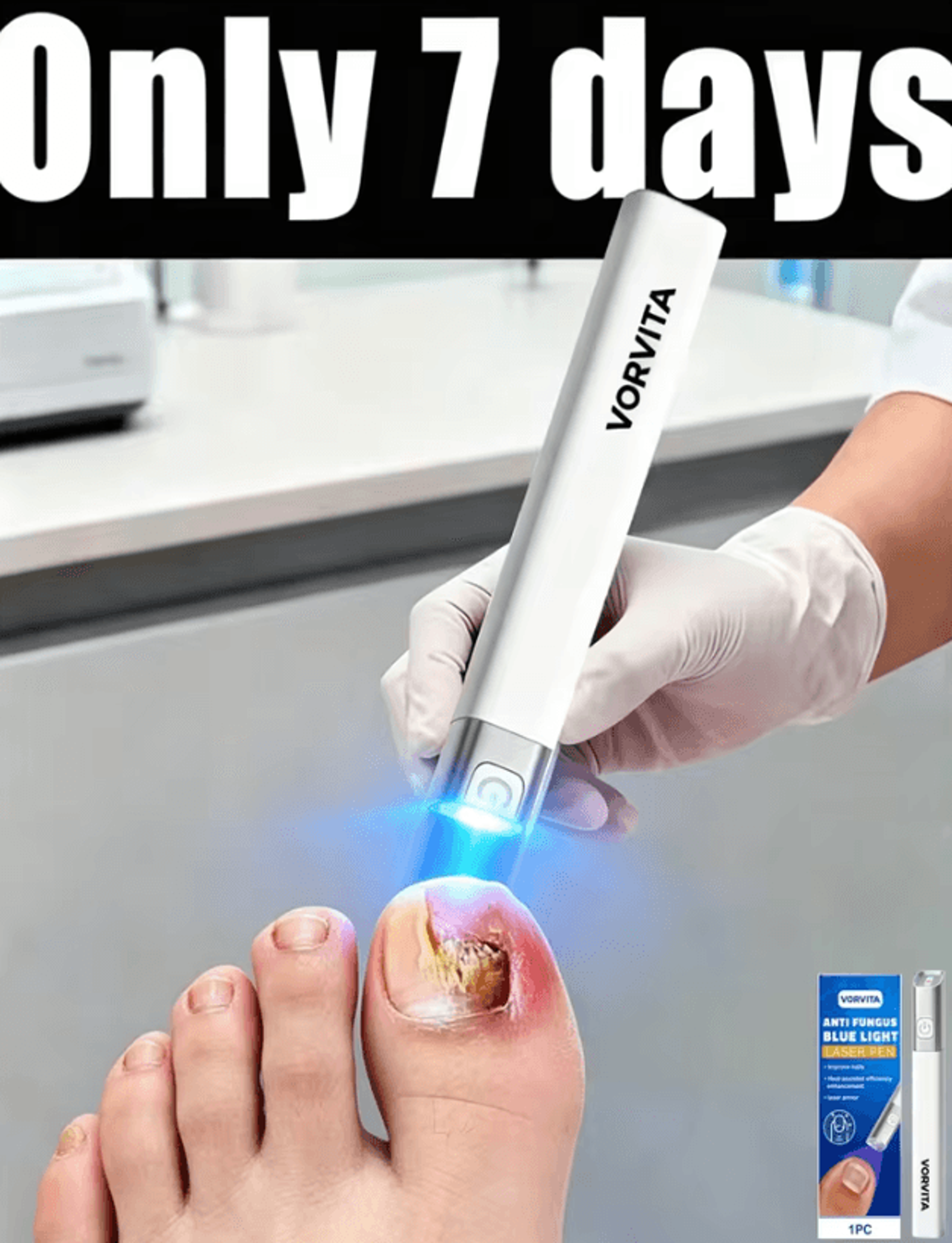 led nail care pen portable nail treatment device for fingernail and toenail care