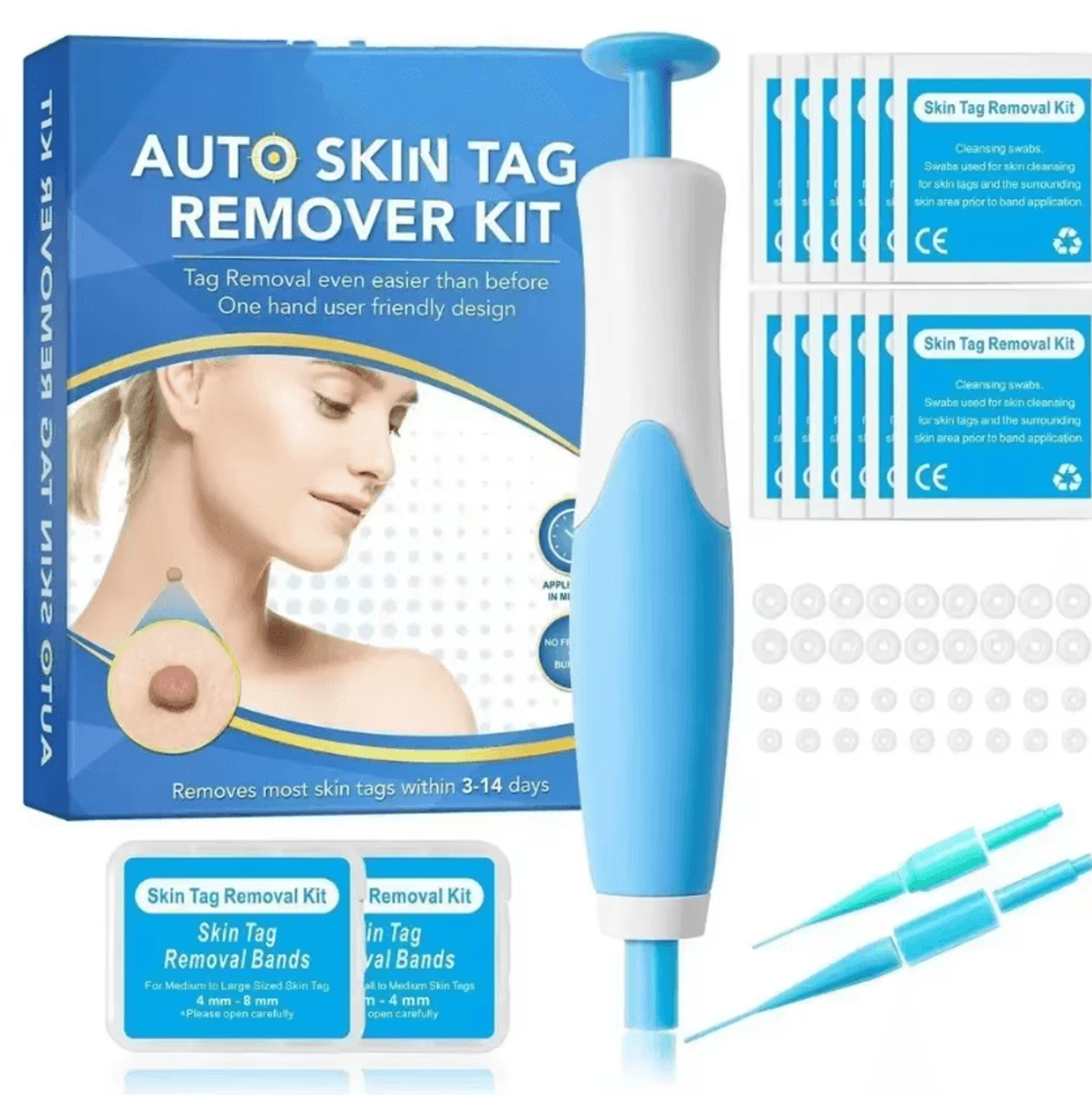 2 in 1 precision skin care pen kit with cleansing swabs for personal beauty care