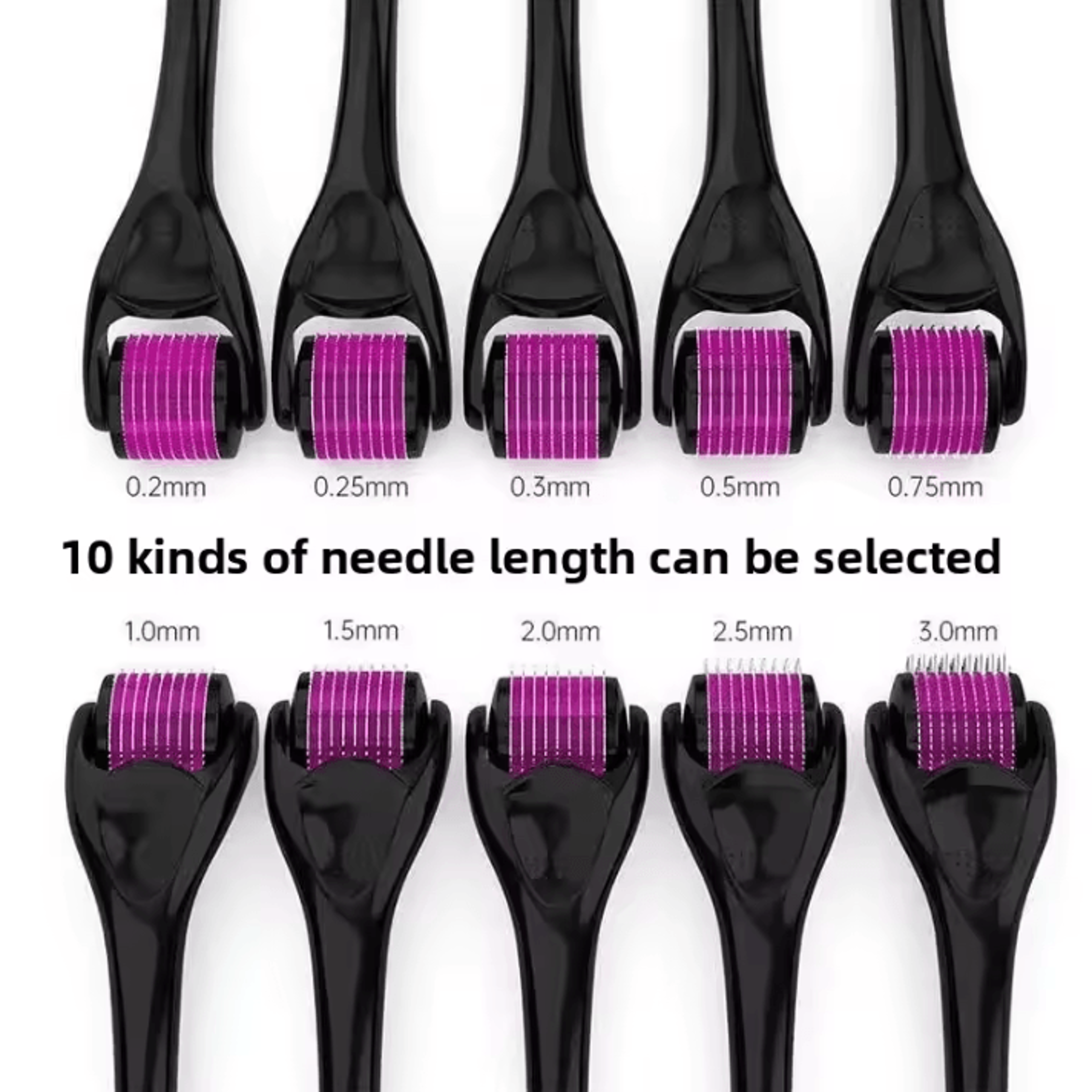 540 needle derma roller microneedling tool for face beard hair and skin care