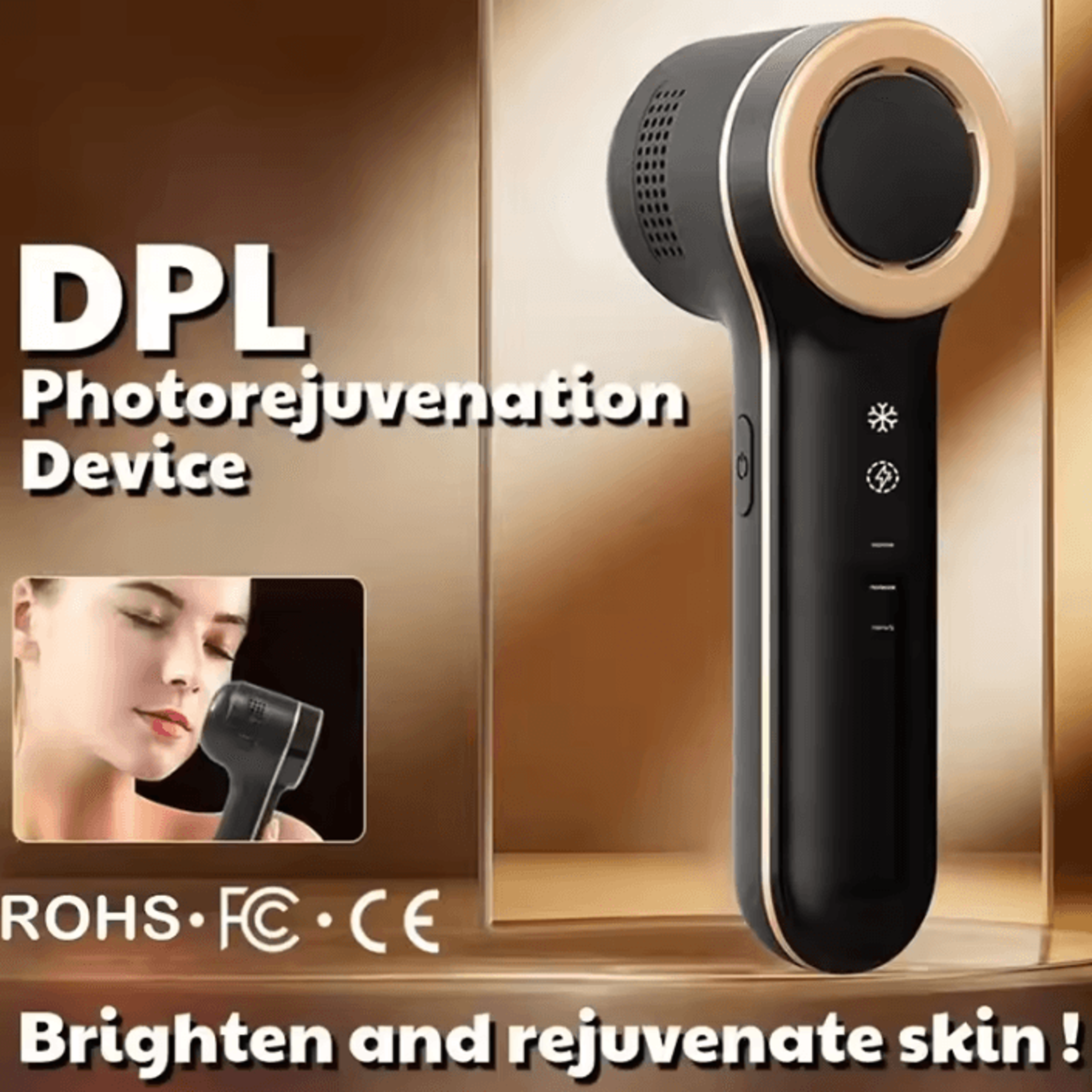 dpl skin rejuvenation device with infrared light and cooling technology