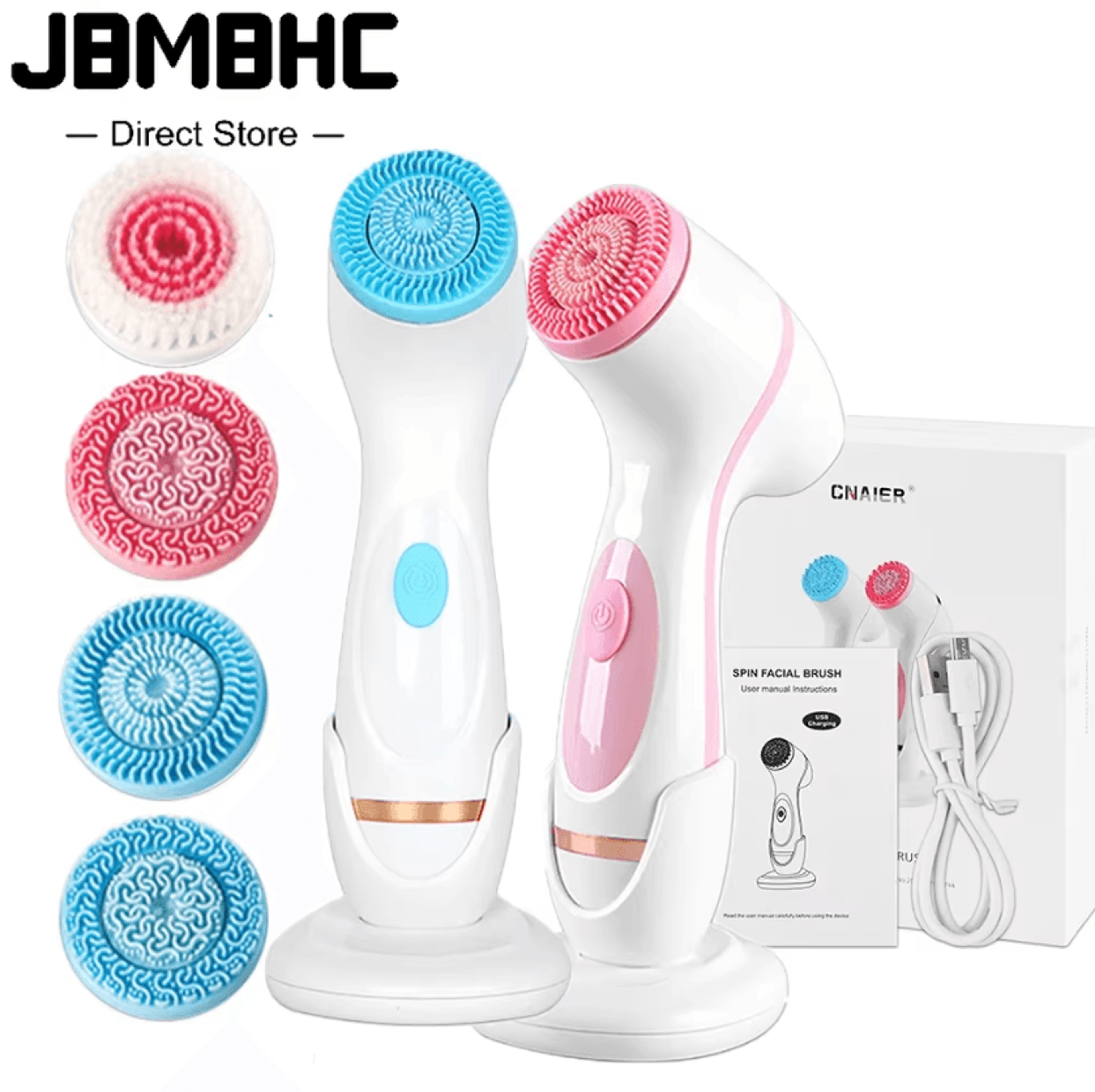 3 in 1 electric facial cleansing brush ultrasonic sonic face cleansing and massager
