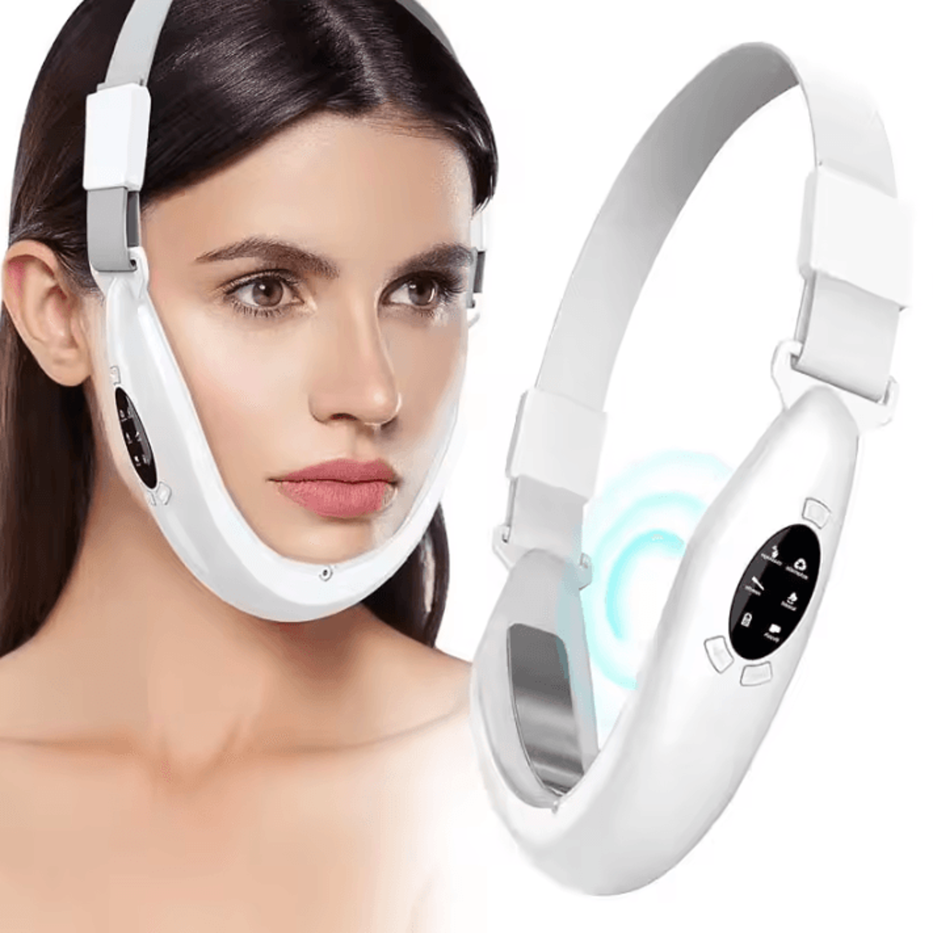 v face lifting device led photon therapy vibration facial massager